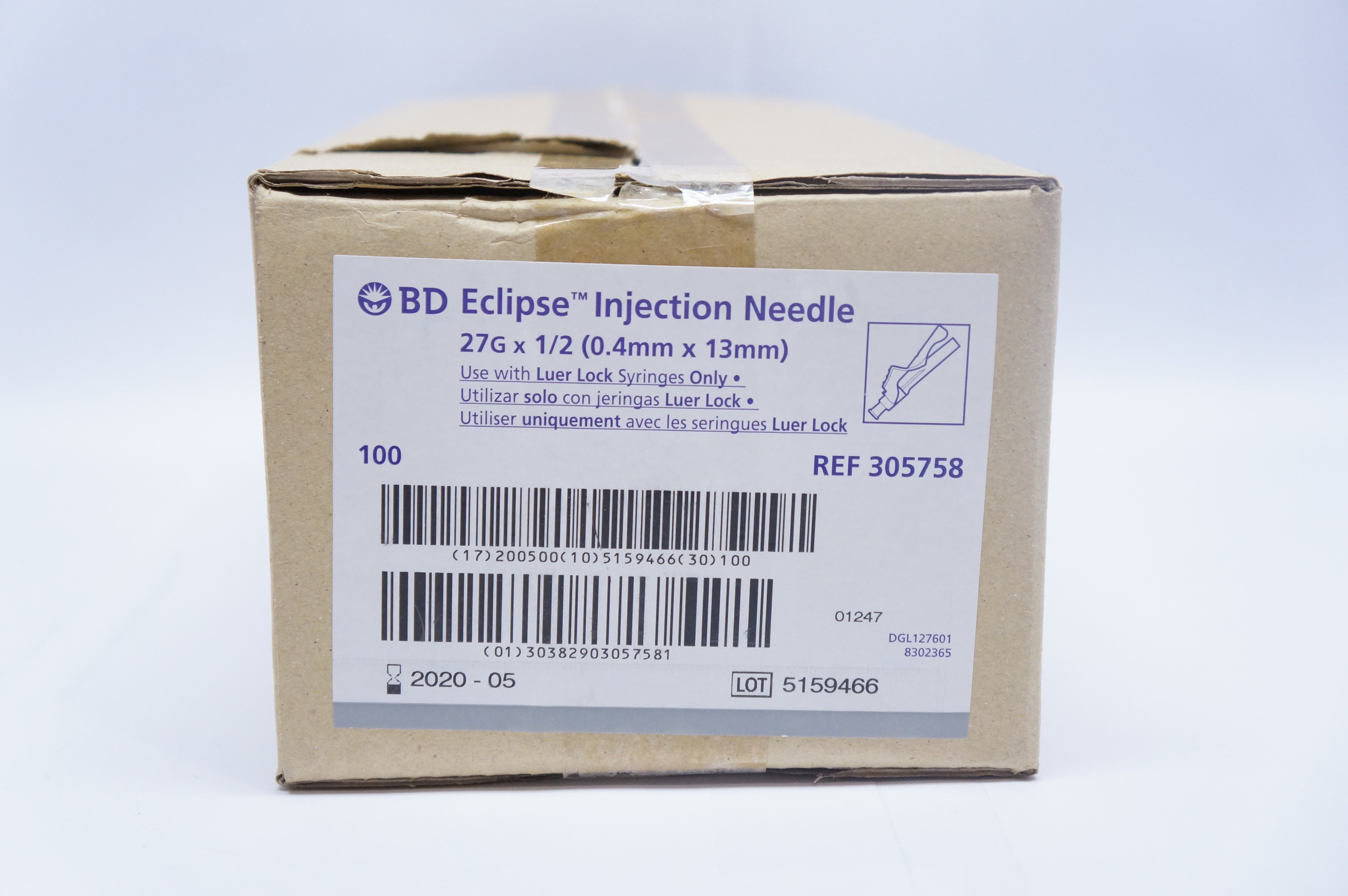BD 305758 Eclipse Injection Needle 0.4 x 13mm (x) - Case of 95