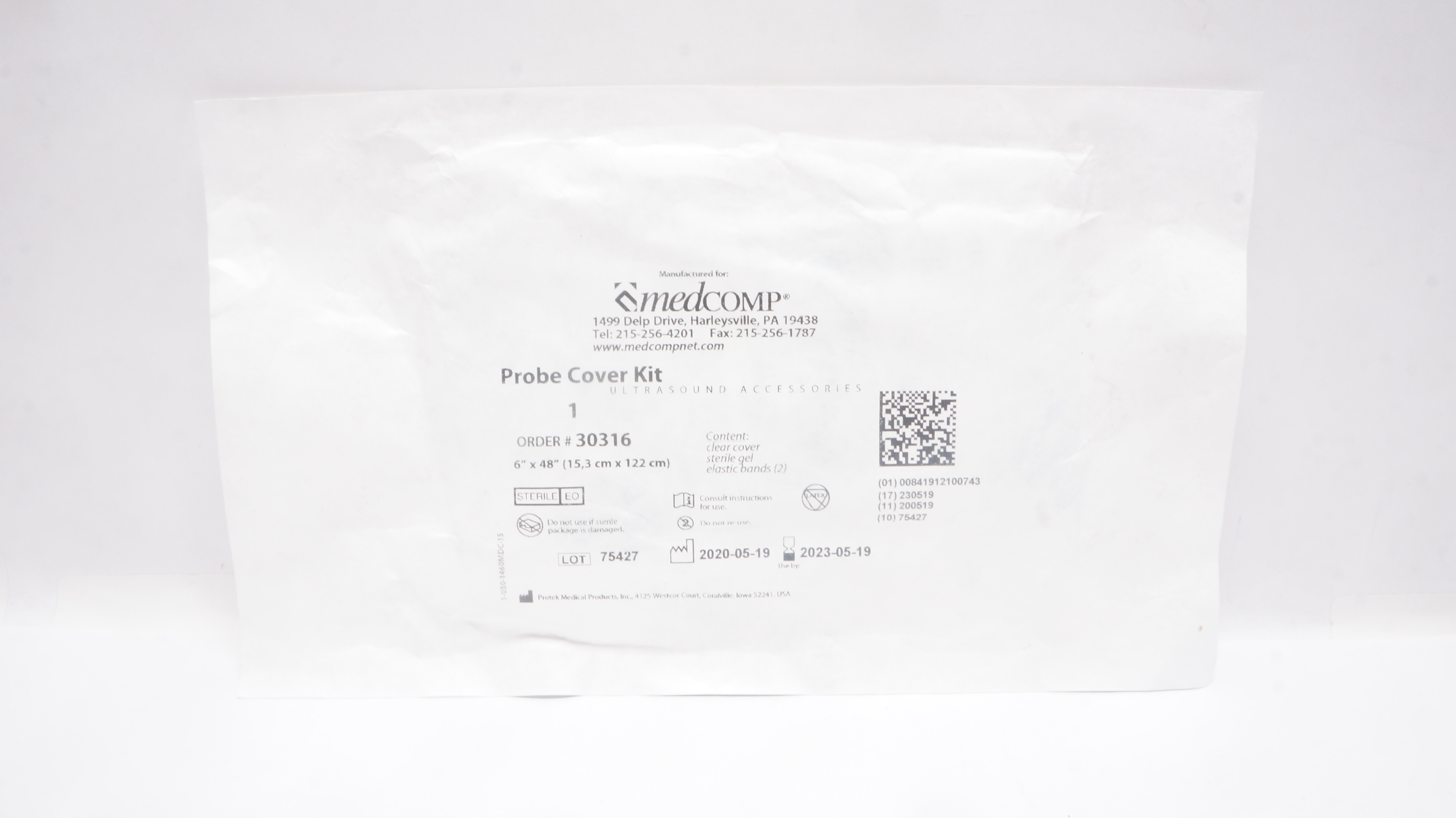 Medcomp 30316 Probe Cover Kit Ultrasound Accessories 6inch x 48inch (x)