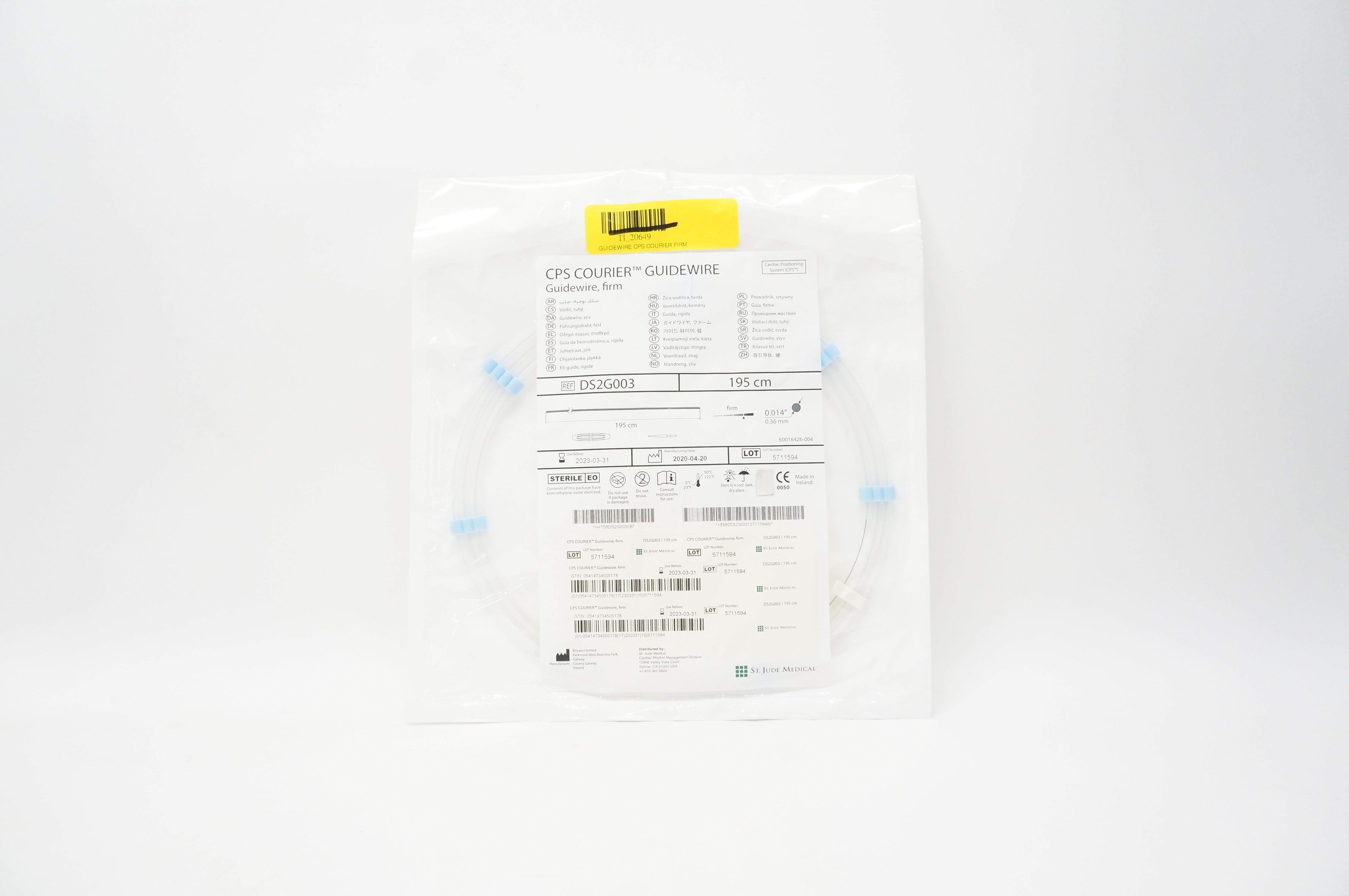 St. Jude Medical DS2G003 Guidewire 0.014in. x 195cm