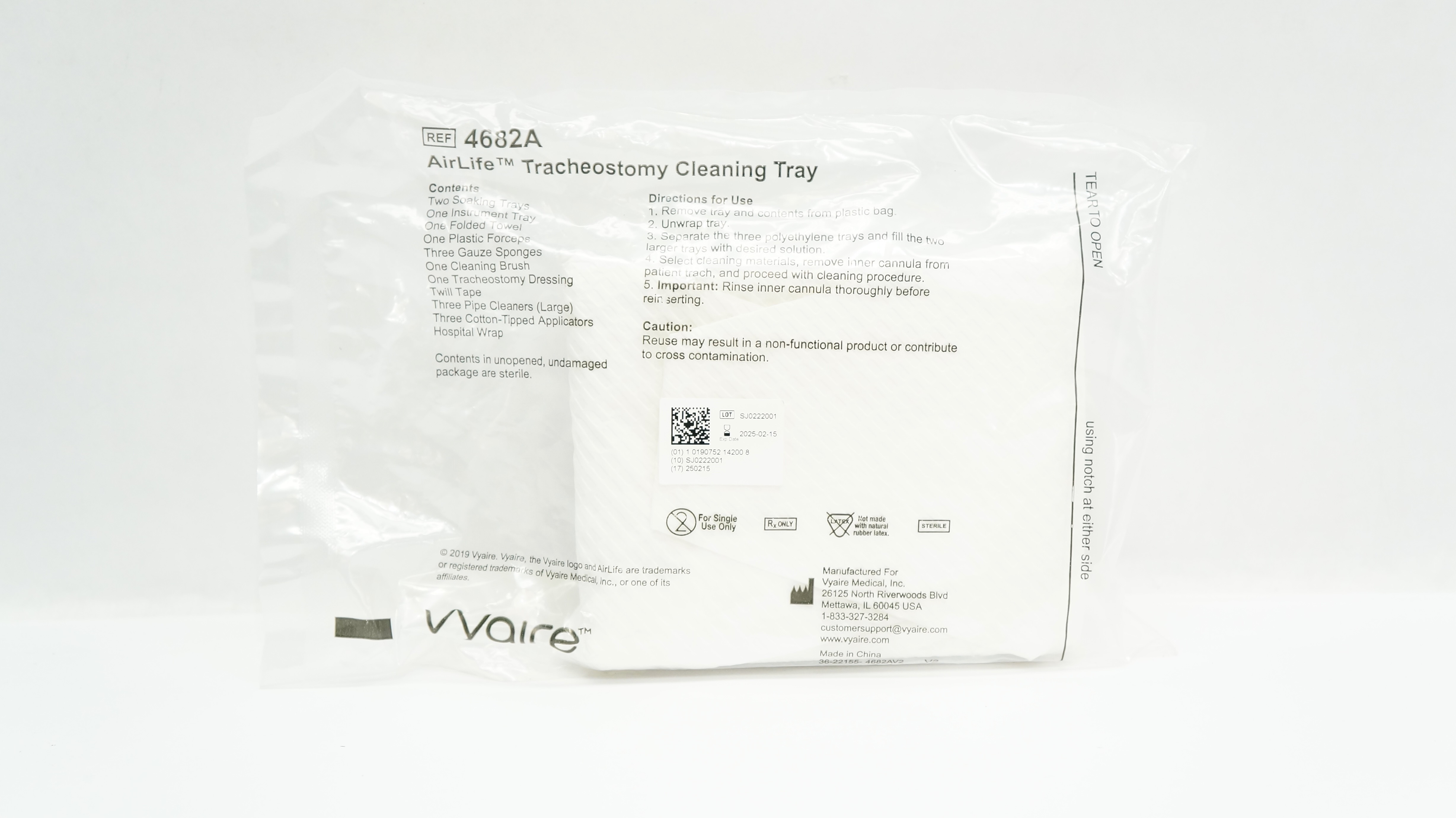 Vyaire 4682A AirLife Tracheostomy Cleaning Tray