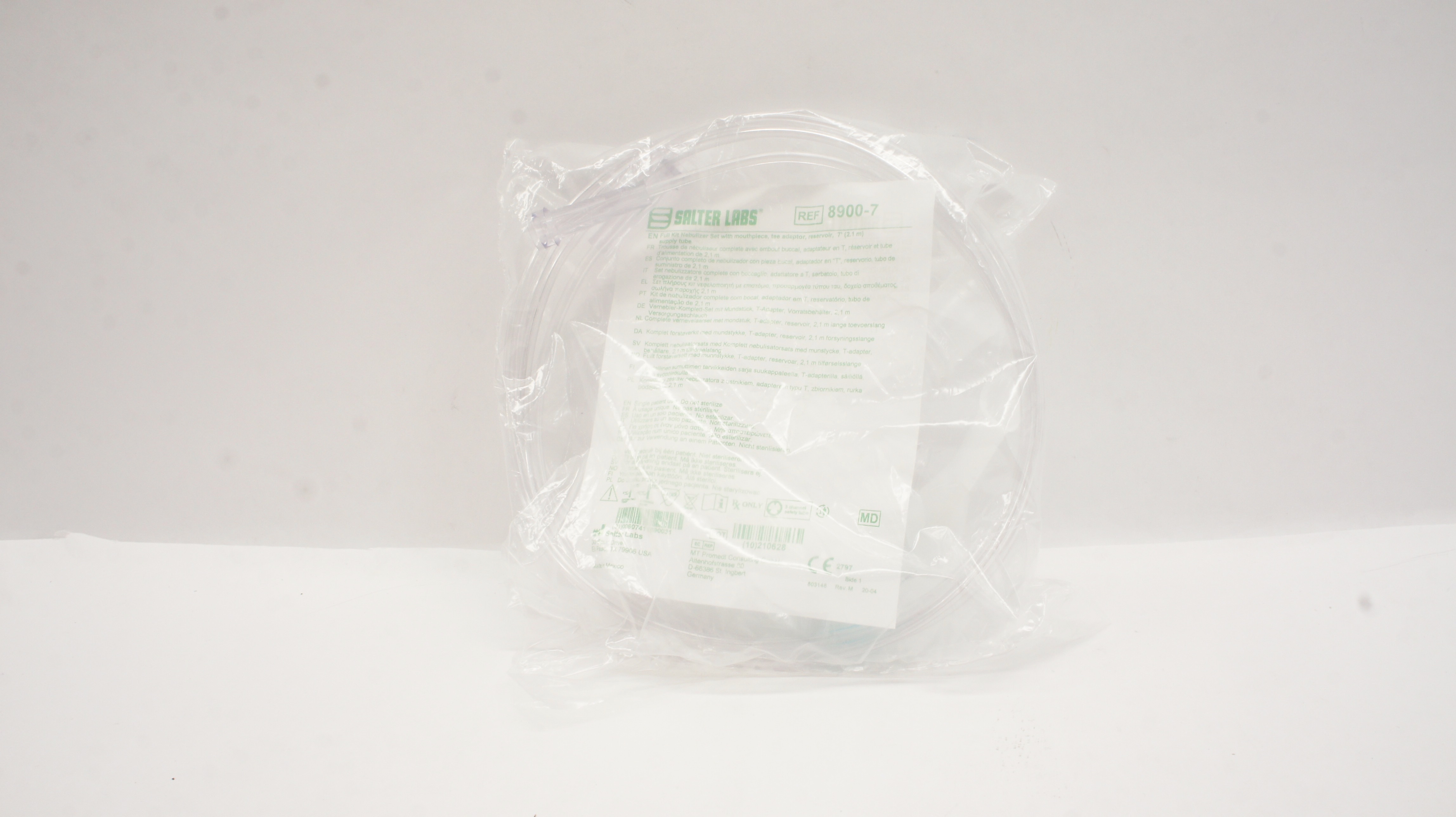Salter Labs 8900-7 Full Kit Nebulizer Set w/Mouthpiece Tee Adaptor Reservoir 7ft