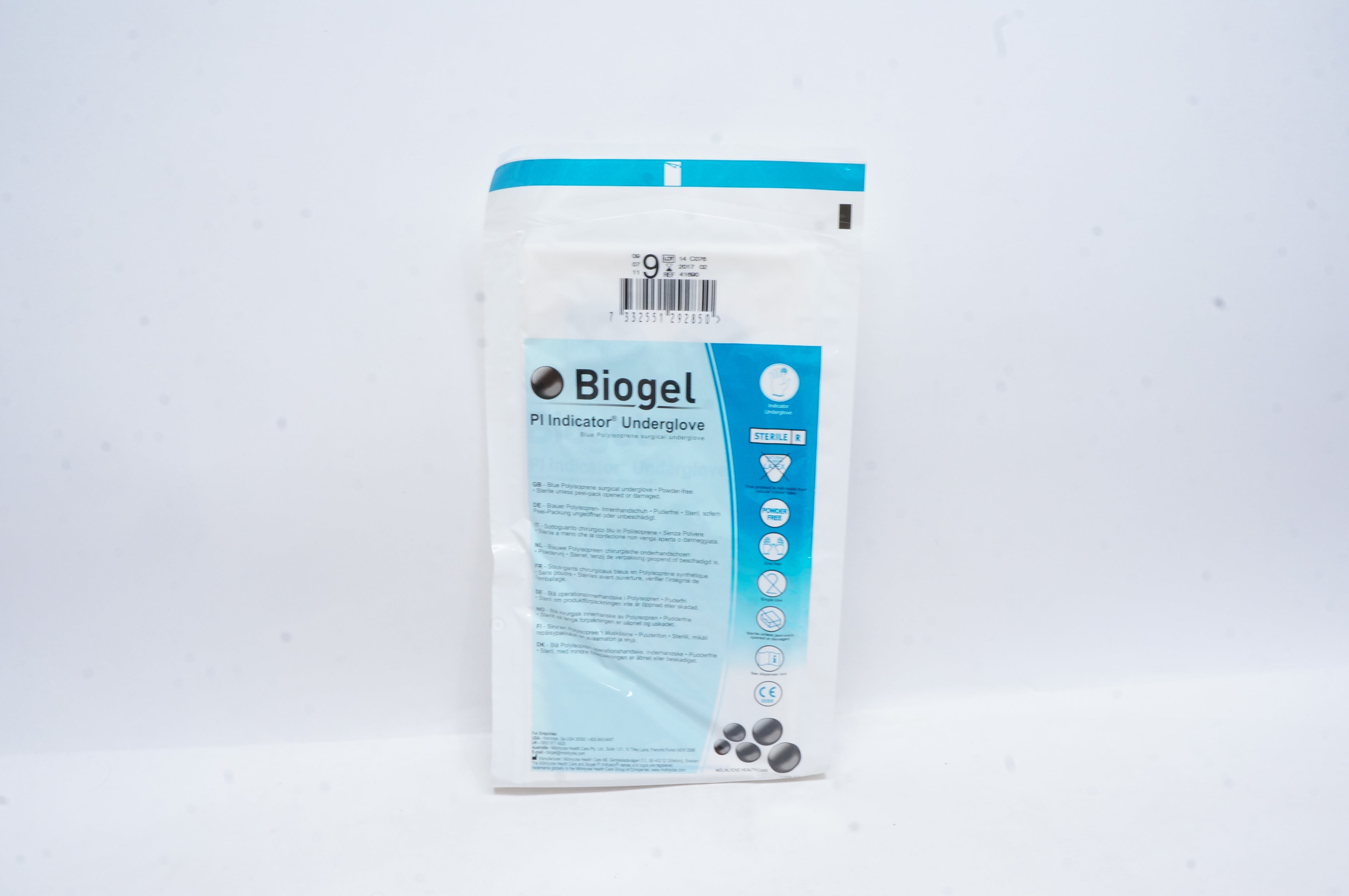 Molnlycke Health Care 41690 Biogel Pl Indicator Underglove 9 (x)