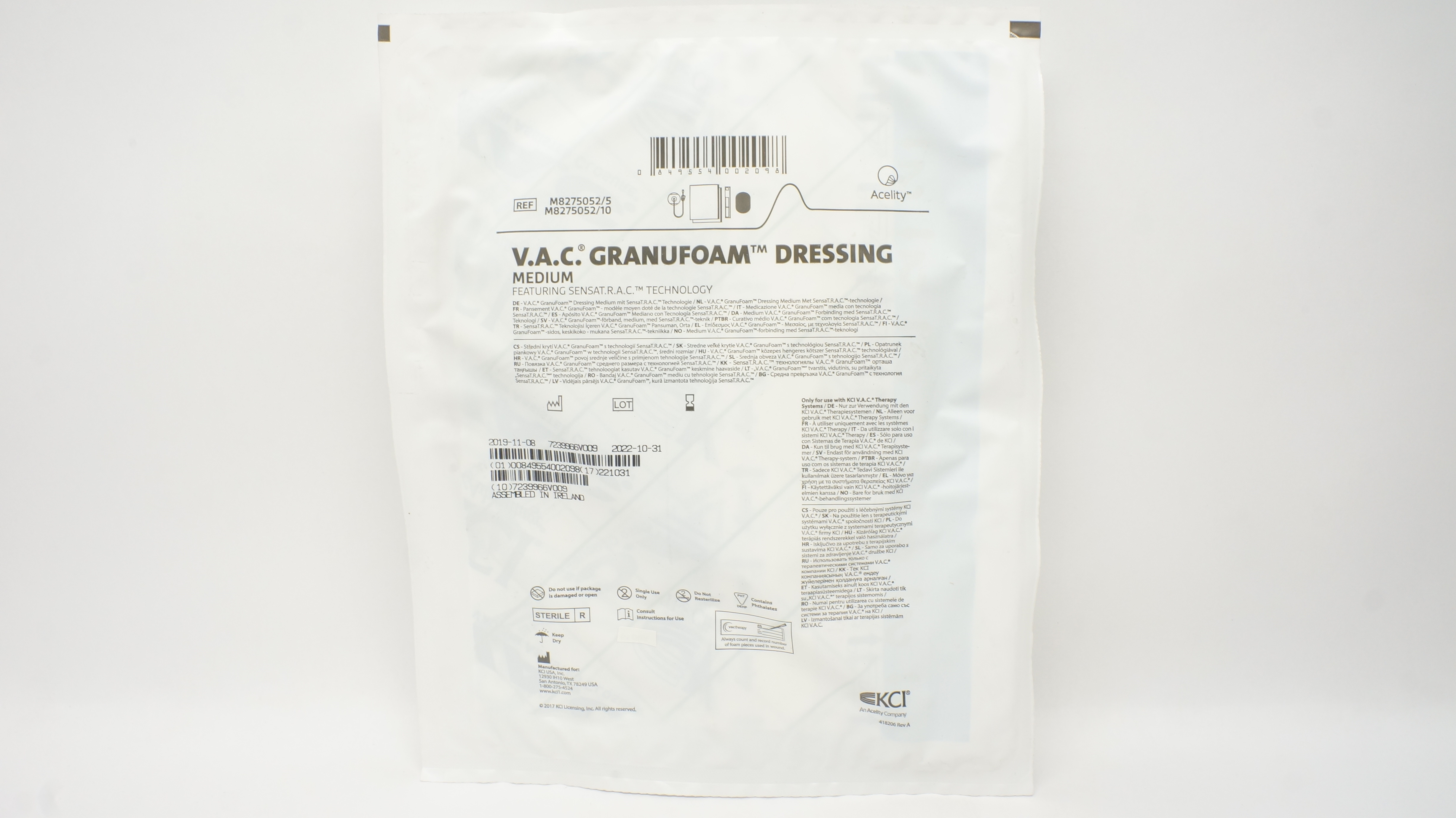 KCI M8275052/5 Acelity V.A.C. Granufoam Dressing Medium