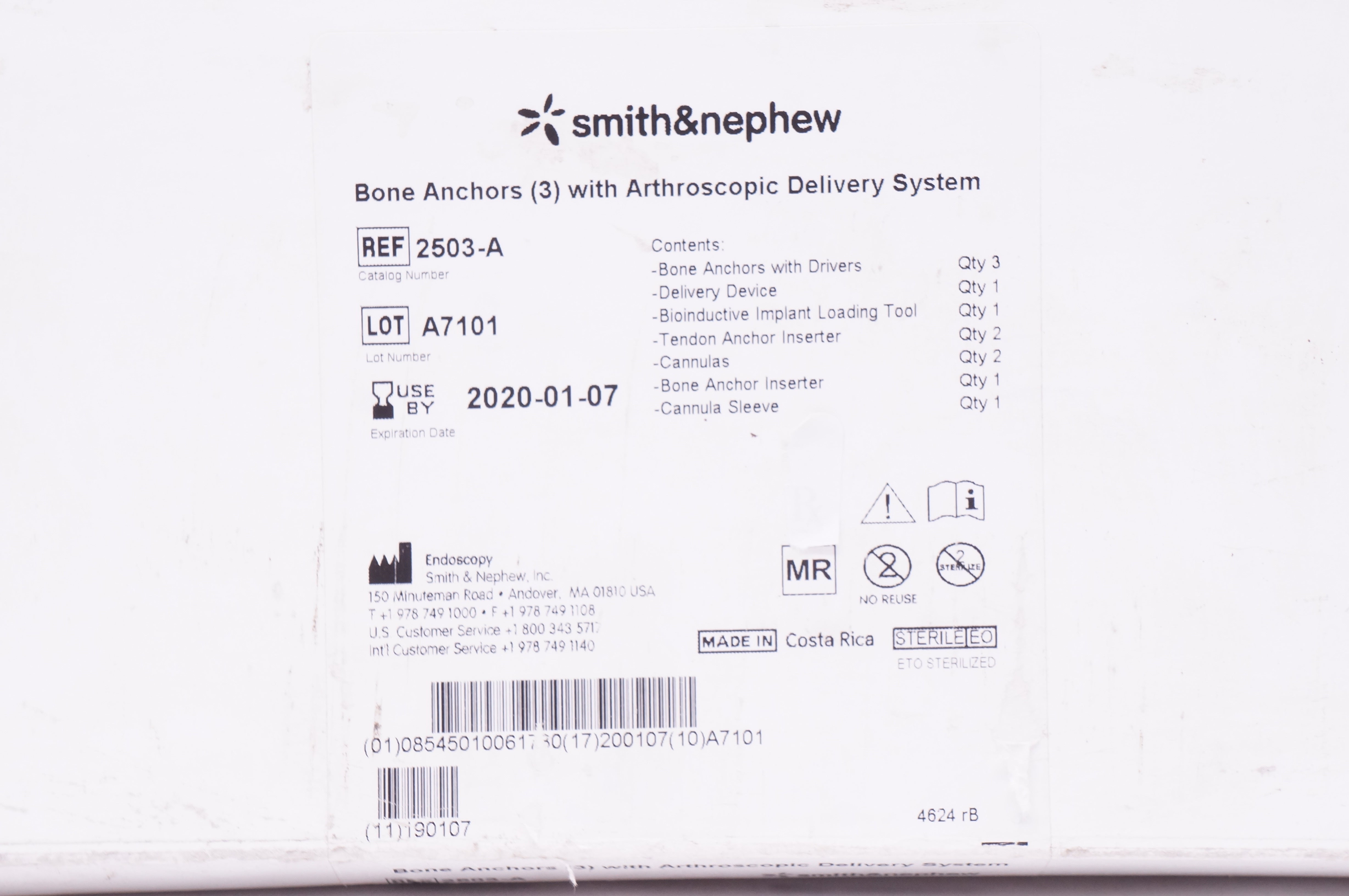 Smith&Nephew 2503-A Bone Anchors With Arthroscopic Delivery System (x)