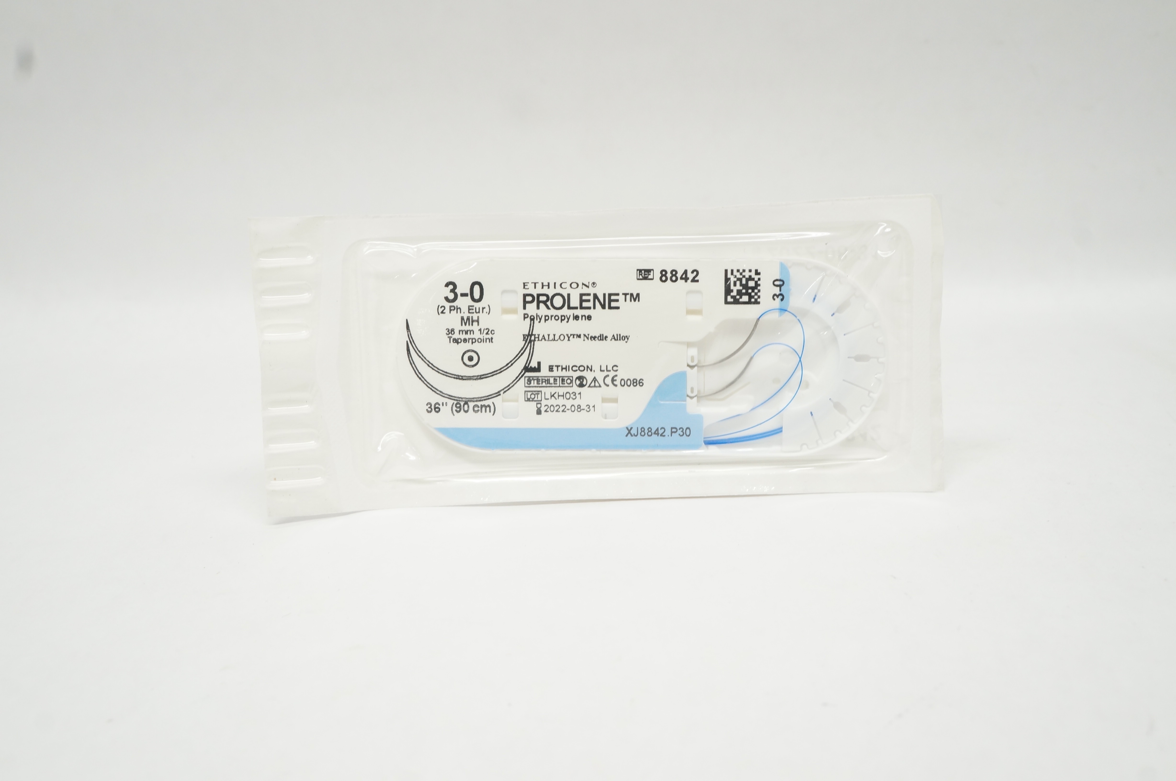 Ethicon 8842 3-0 Prolene Blue Monofilament MH 36mm 1/2c Taper 36inch (x)