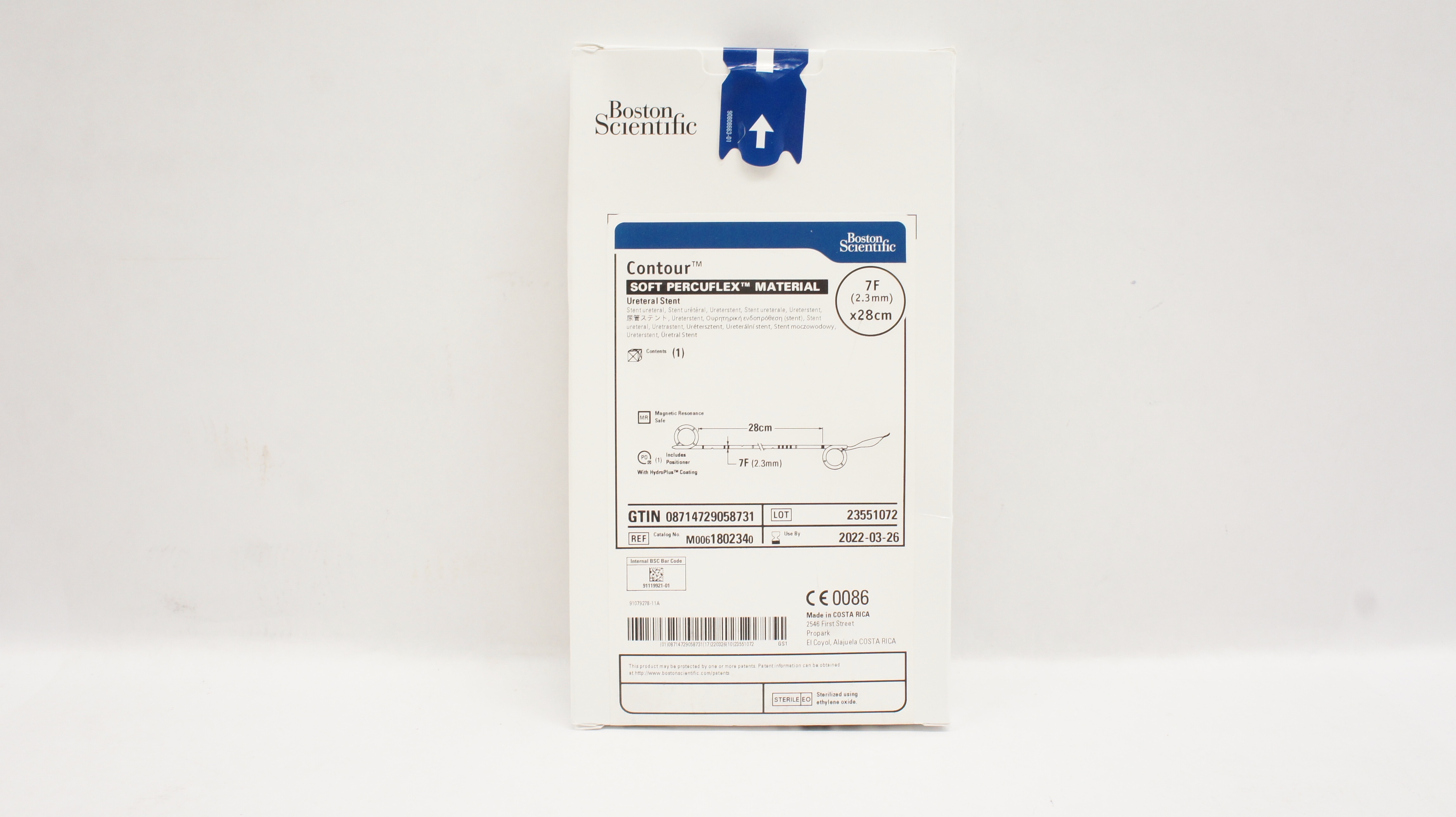 Boston Scientific 180234 Soft Percuflex Material Ureteral Stnt 7F x 28cm (x)