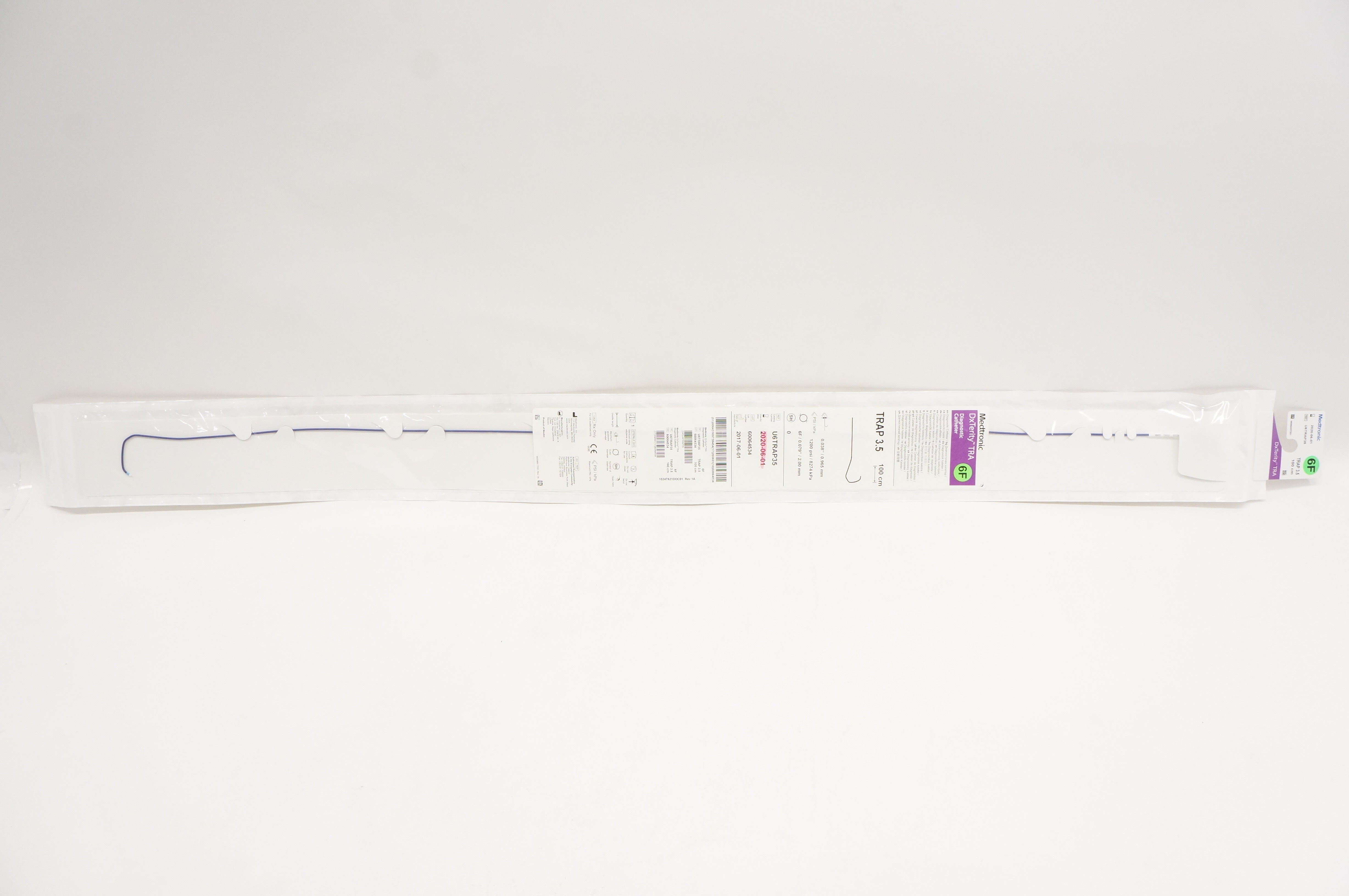Medtronic U6TRAP35 DxTerity TRA Diagnostic Cath. 6F x 100cm x 0.038inch (x)