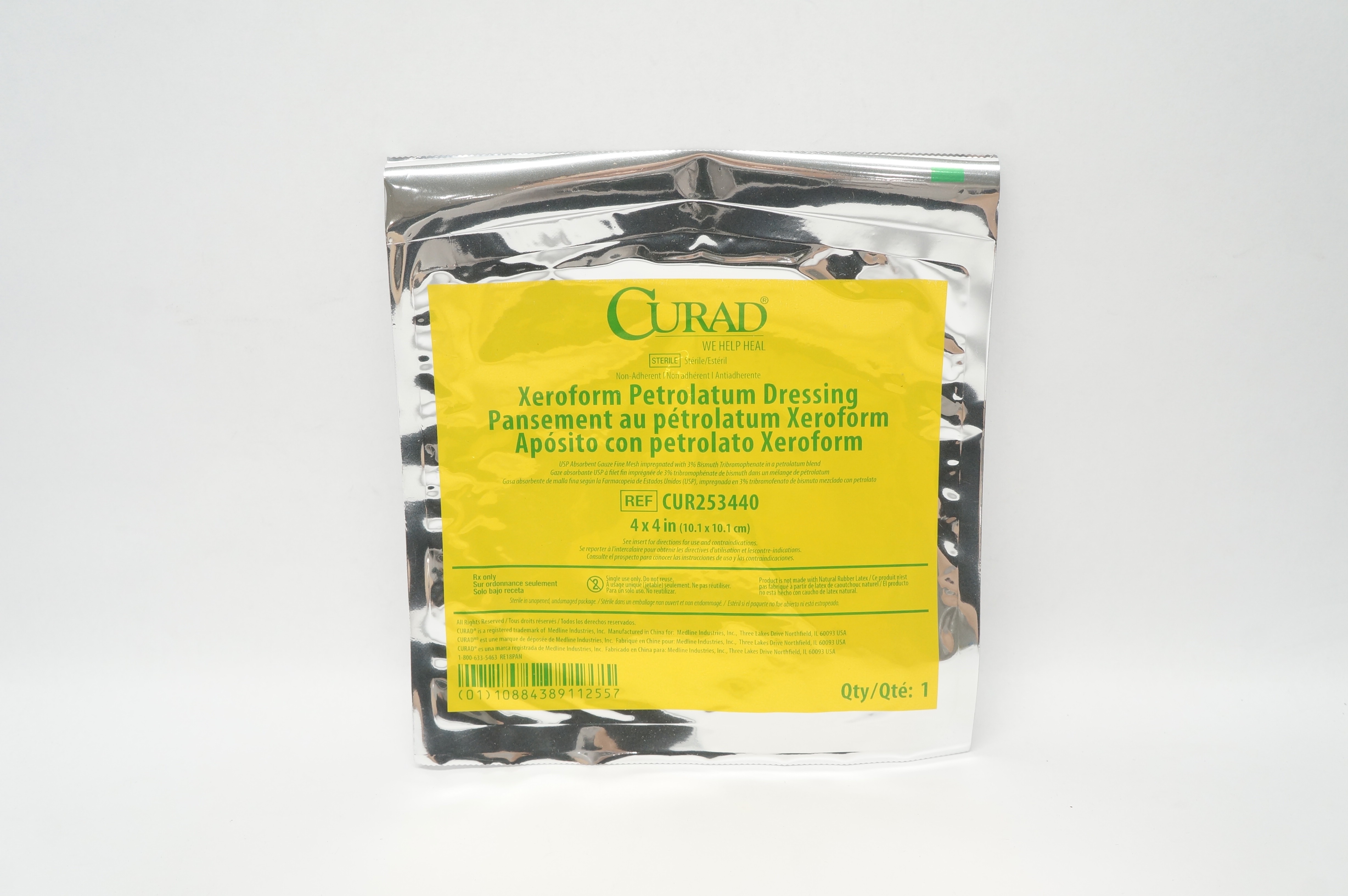 Medline CUR253590 Curad Xeroform Petrolatum Dressing 5 inch x 9 inch (x) Medline CUR253590 Curad Xeroform Petrolatum Dressing 5 inch x 9 inch (x)
