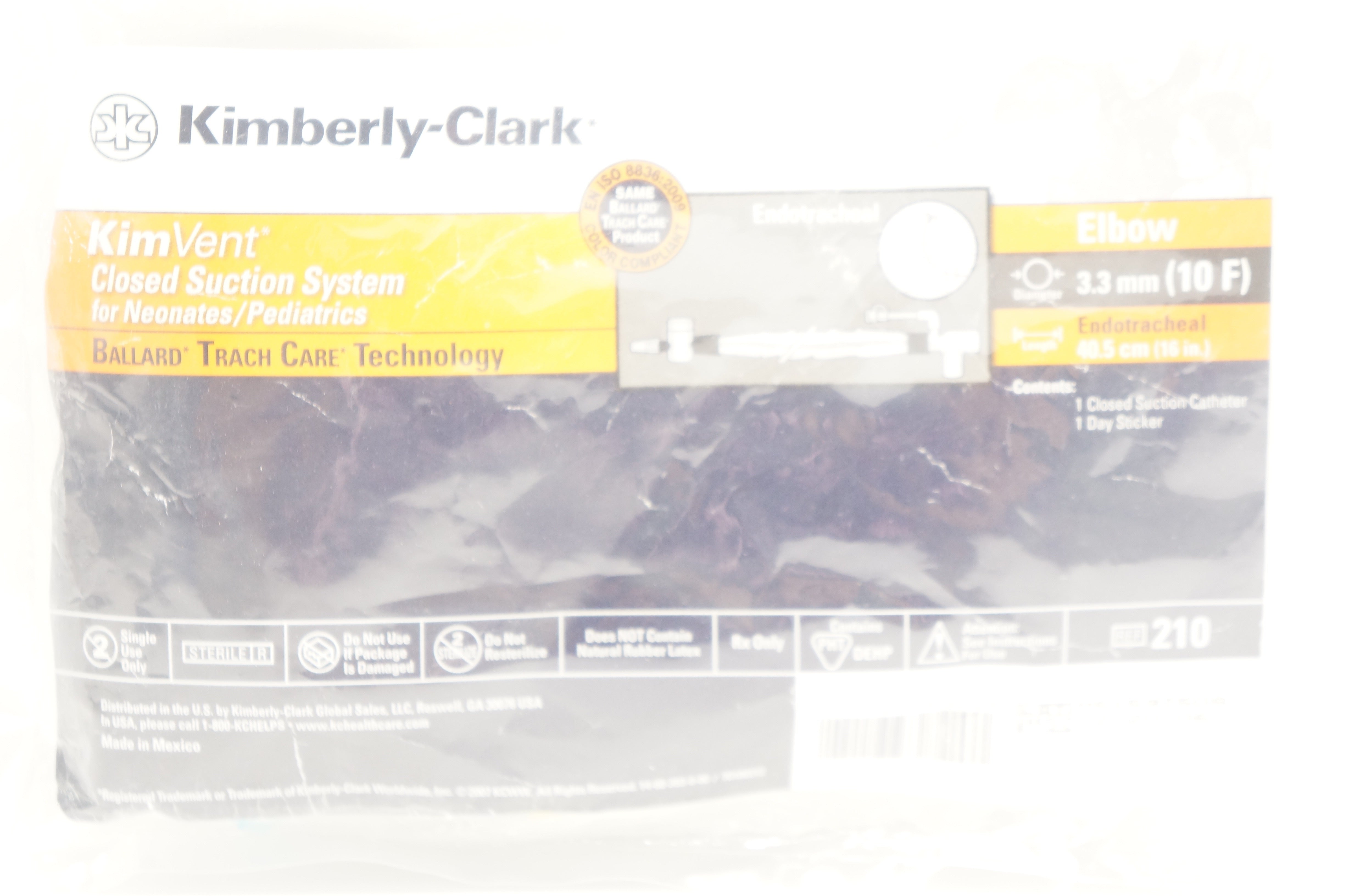 Kimberly-Clark 210 KimVent Pediatrics Closed Suction System 10F x 16inch (x)