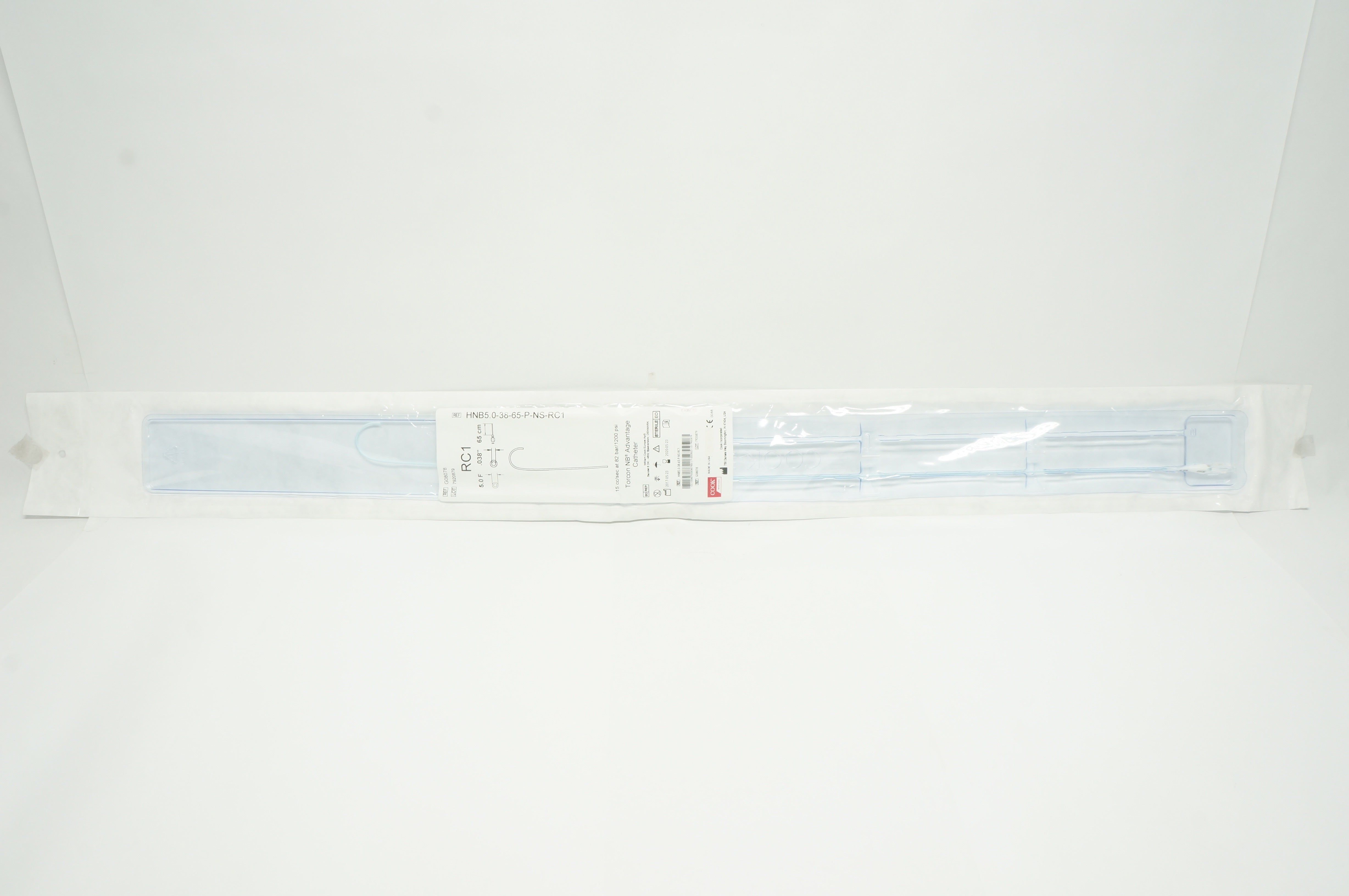 Cook Medical G08078 Torcon NB Advantage Cath. 5F x 0.038inch x 65cm (x)