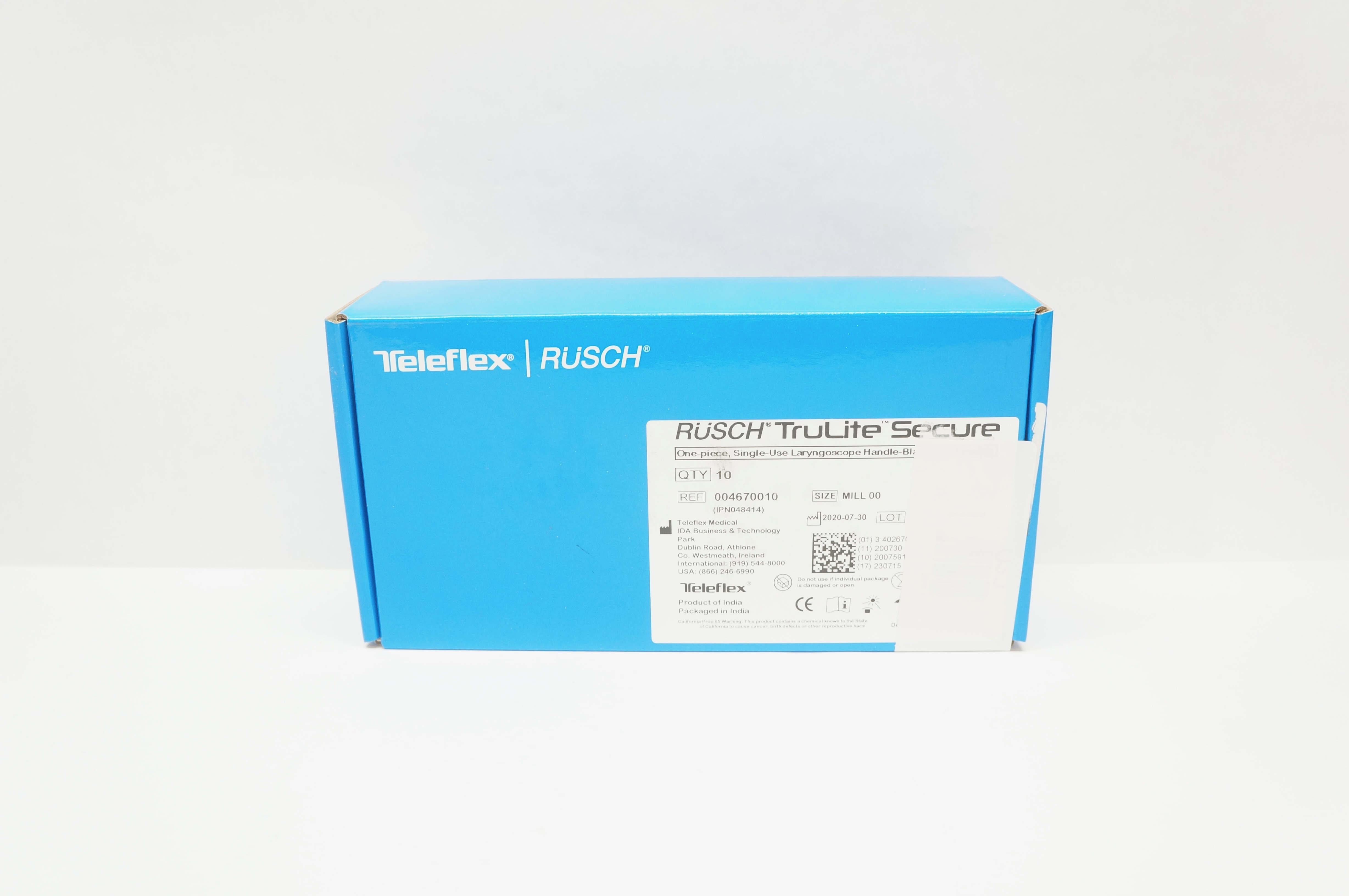 Teleflex 004670010  Laryngoscope Handle-Blade Mill 00 - Box of 10