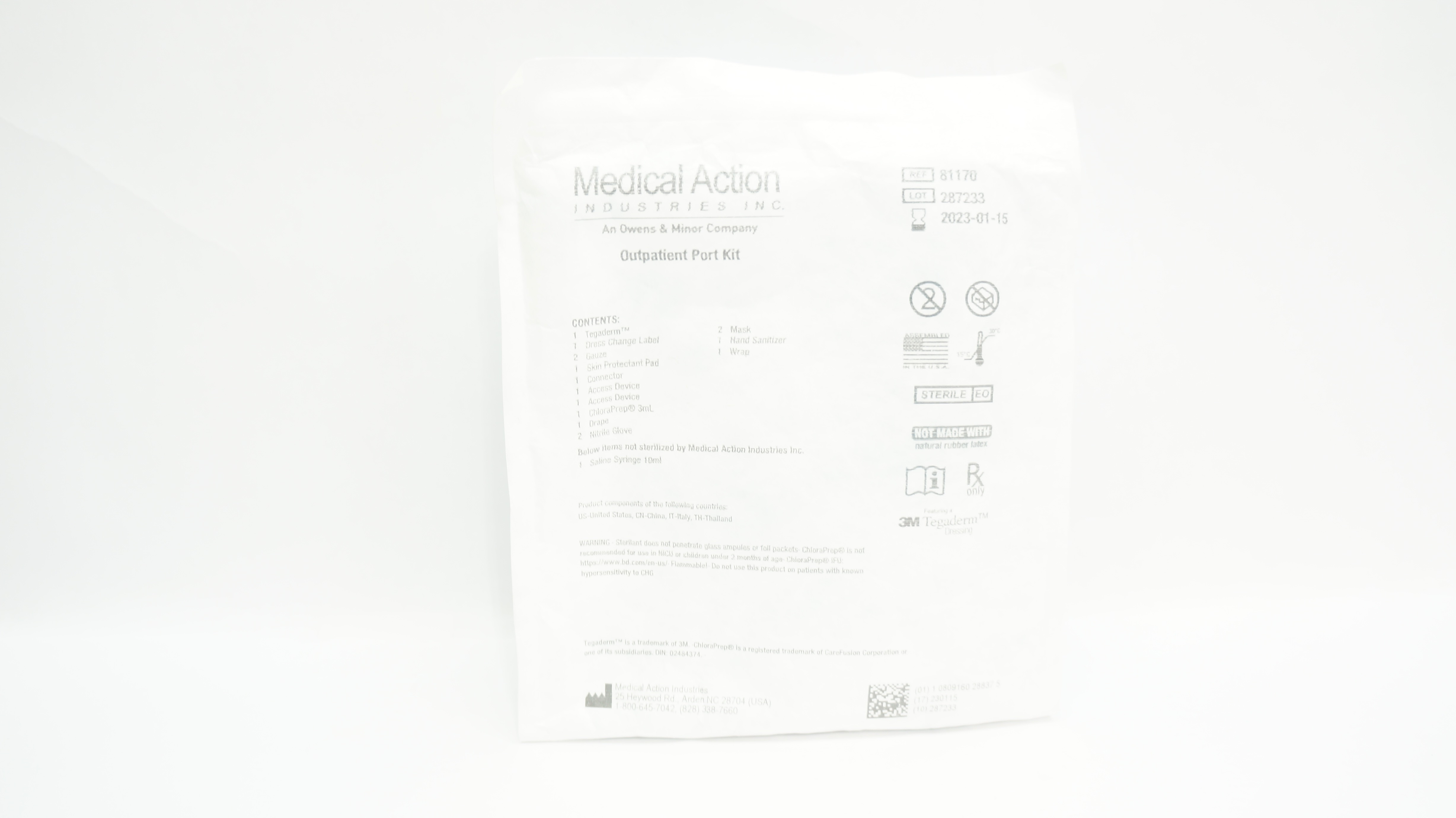 Medical Action 81170 3M Tegaderm Outpatient Port Kit (x)