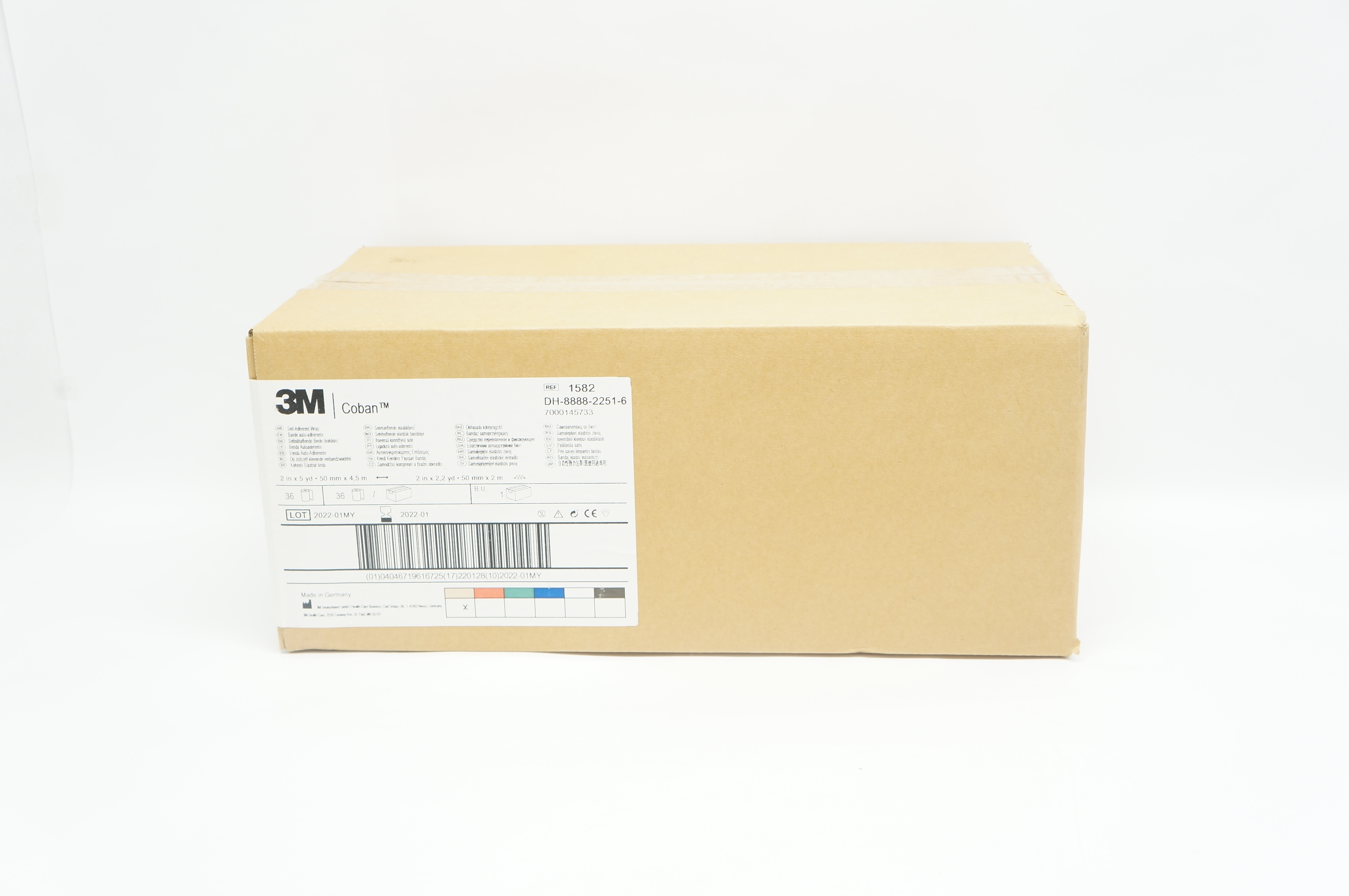 3M 1582 Coban Self-Adherent Wrap 2 inch x 5 yd - Case of 36