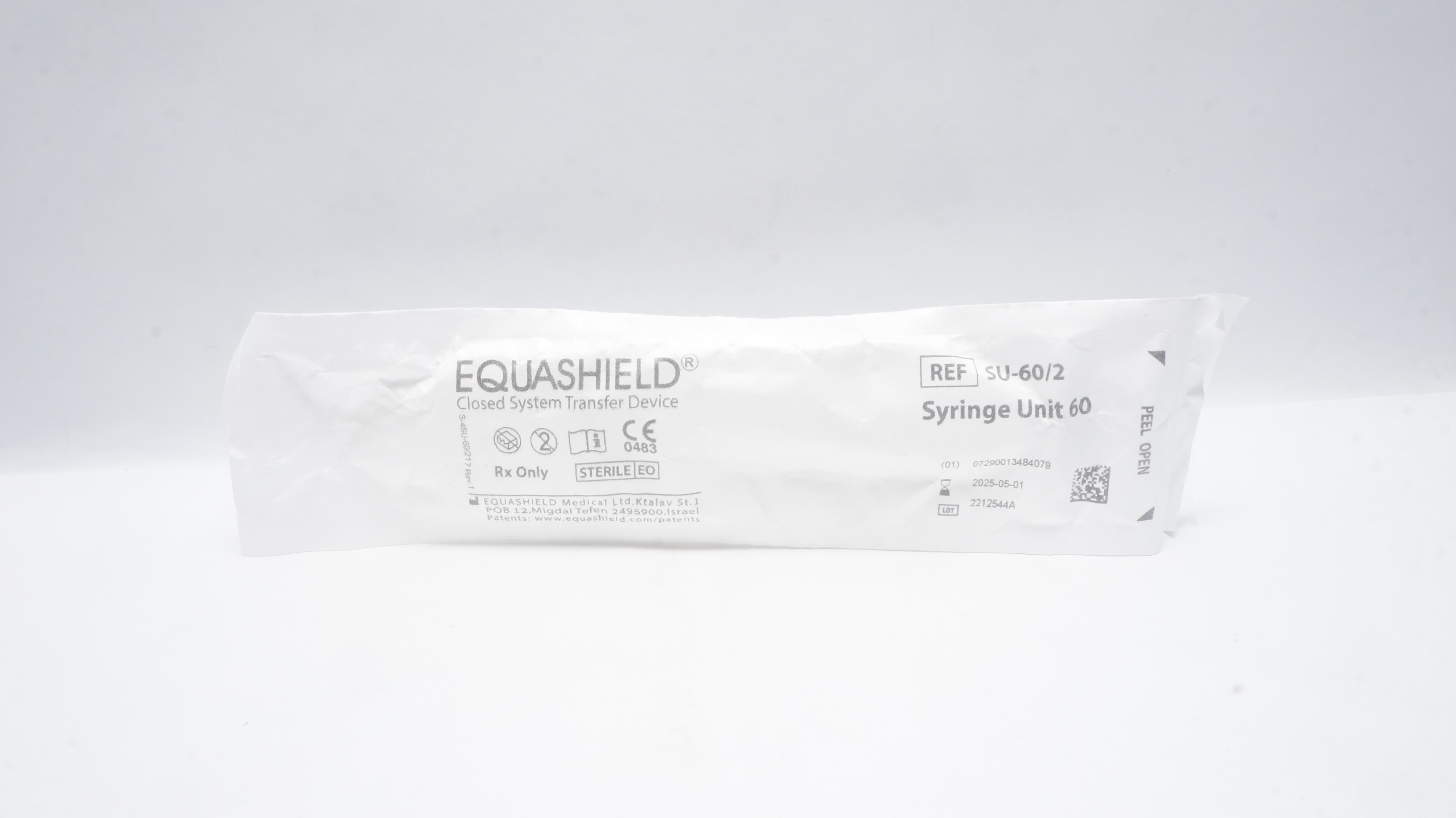 Equashield SU-60/2 Closed System Transfer Device Syringe Unit 60