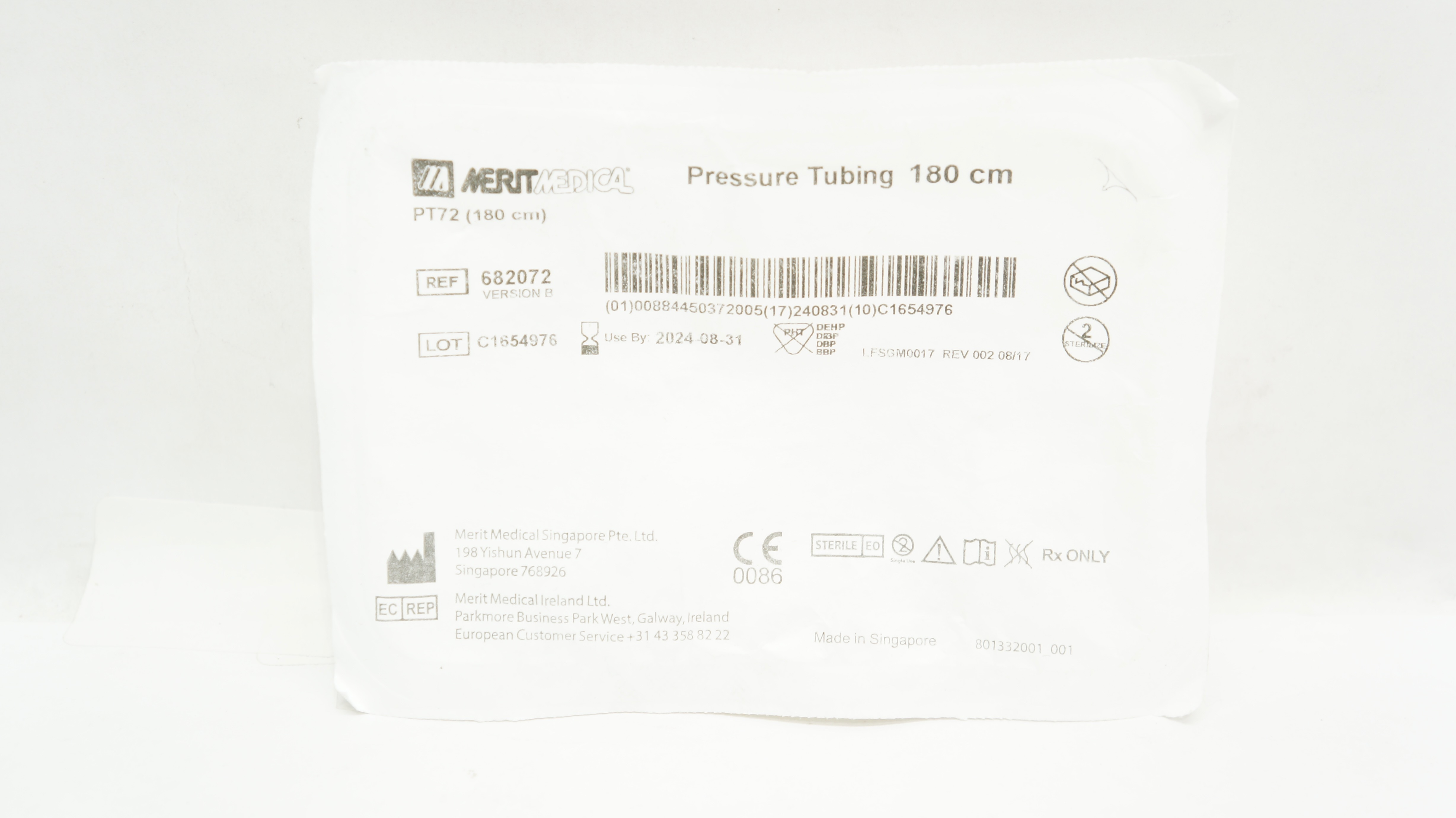 Merit Medical 682072 Pressure Tubing 180cm