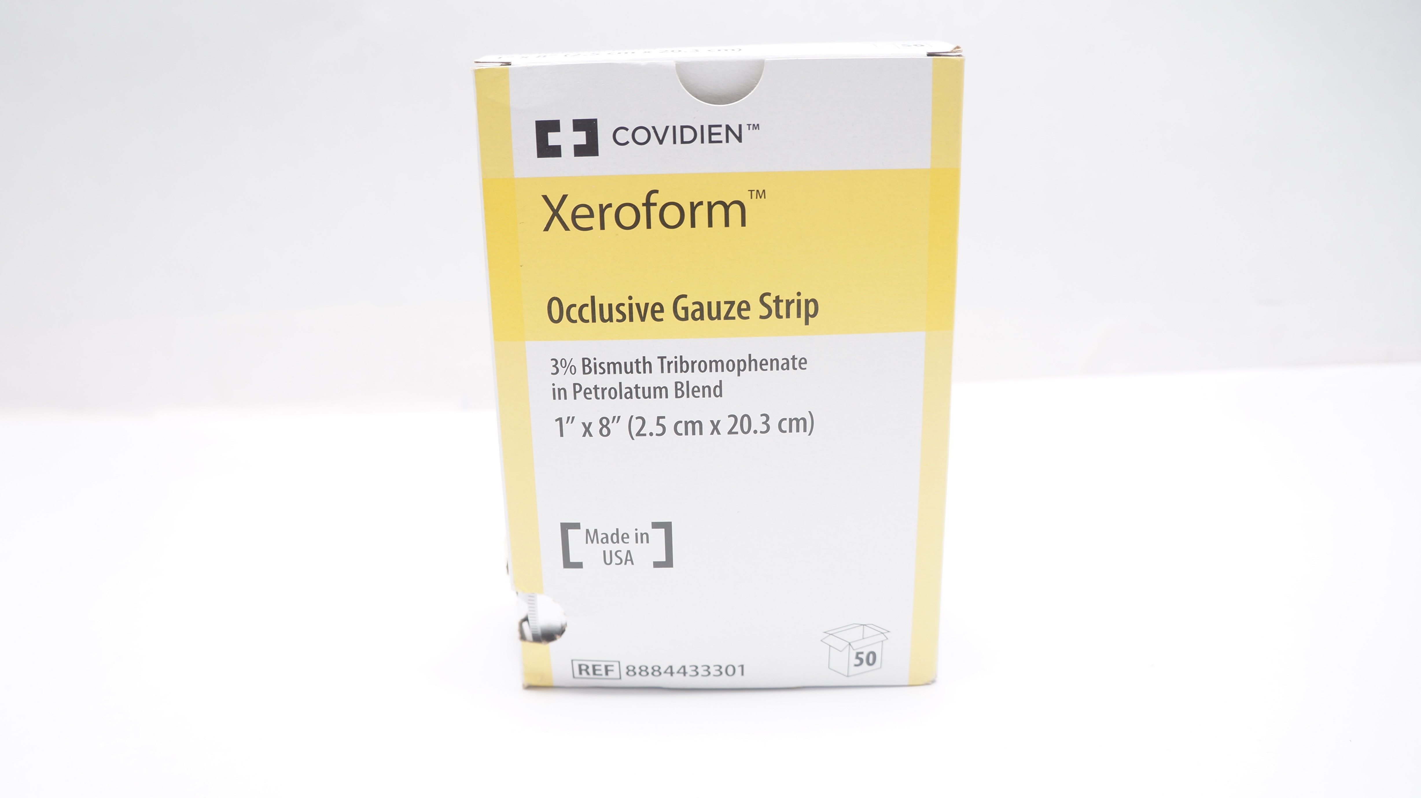 Covidien 8884433301 Xeroform Occlusive Gauze Strip 1 x 8 inch (x) - Box of 47