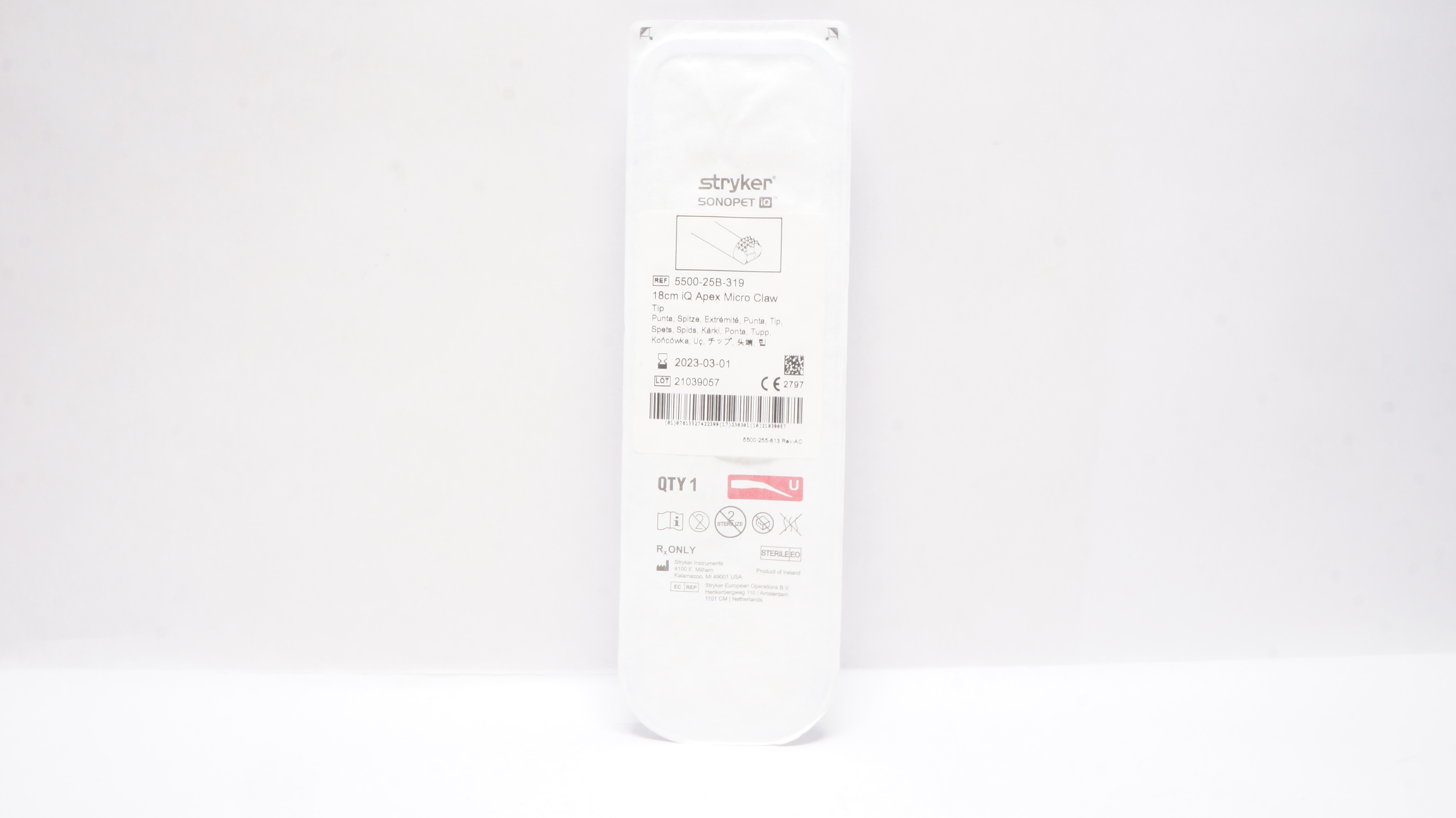 Stryker 5500-25B-319 Sonopet 18cm iQ Apex Micro Claw Tip (x)