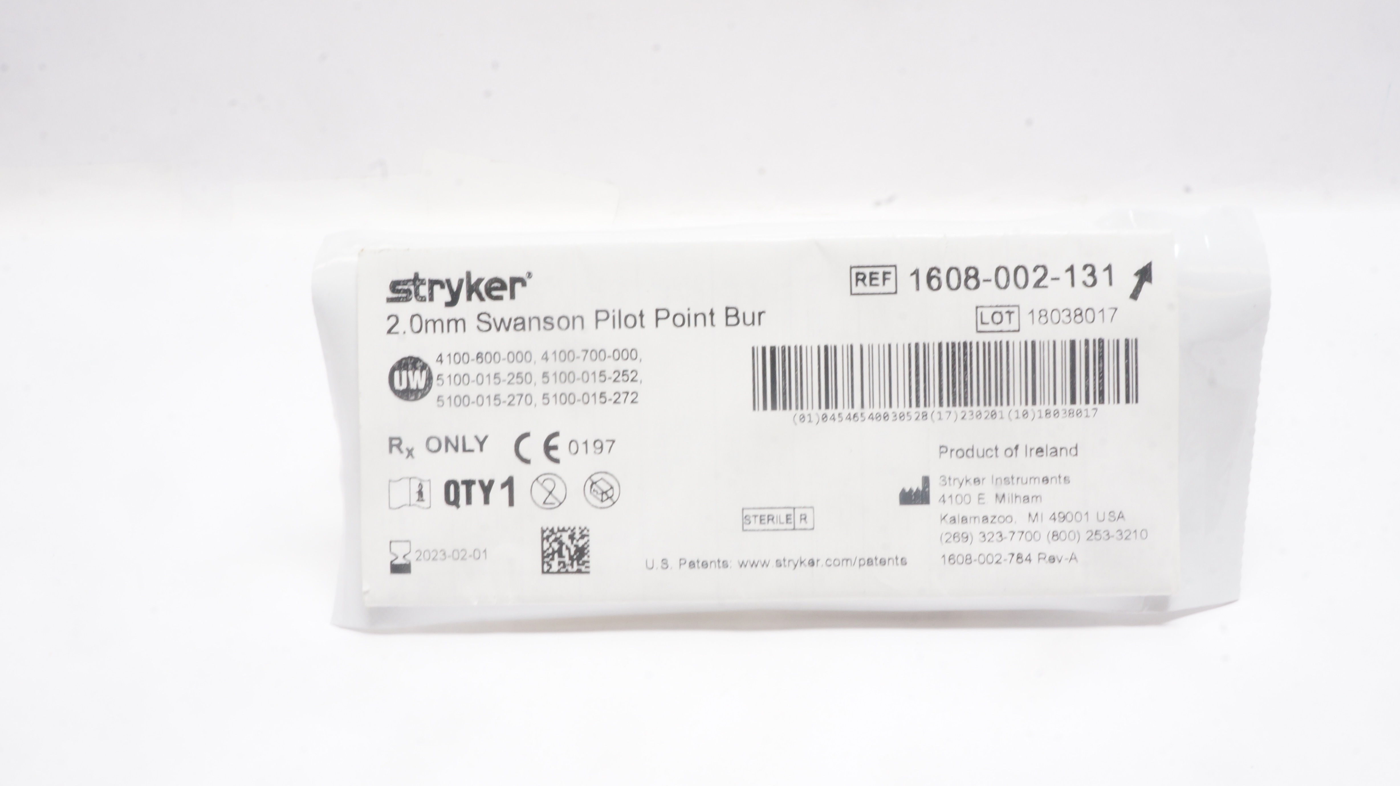Stryker 1608-002-131 Swanson Pilot Point Bur 2.0mm (x)