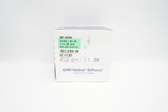 BD 383594 Nexiva Diffusics Closed IV Cath. System 18GA x 1.25in (x) - Box of 20