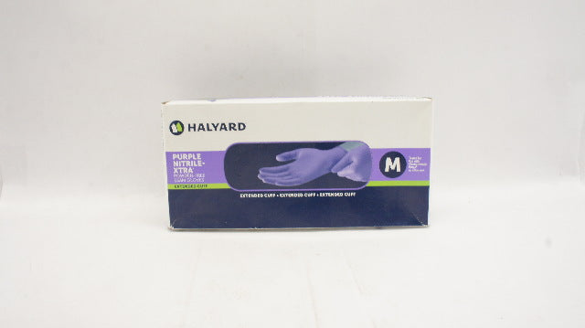 Halyard 50602 Purple Nitrile - XTRA Exam Gloves Size M - Box of 50