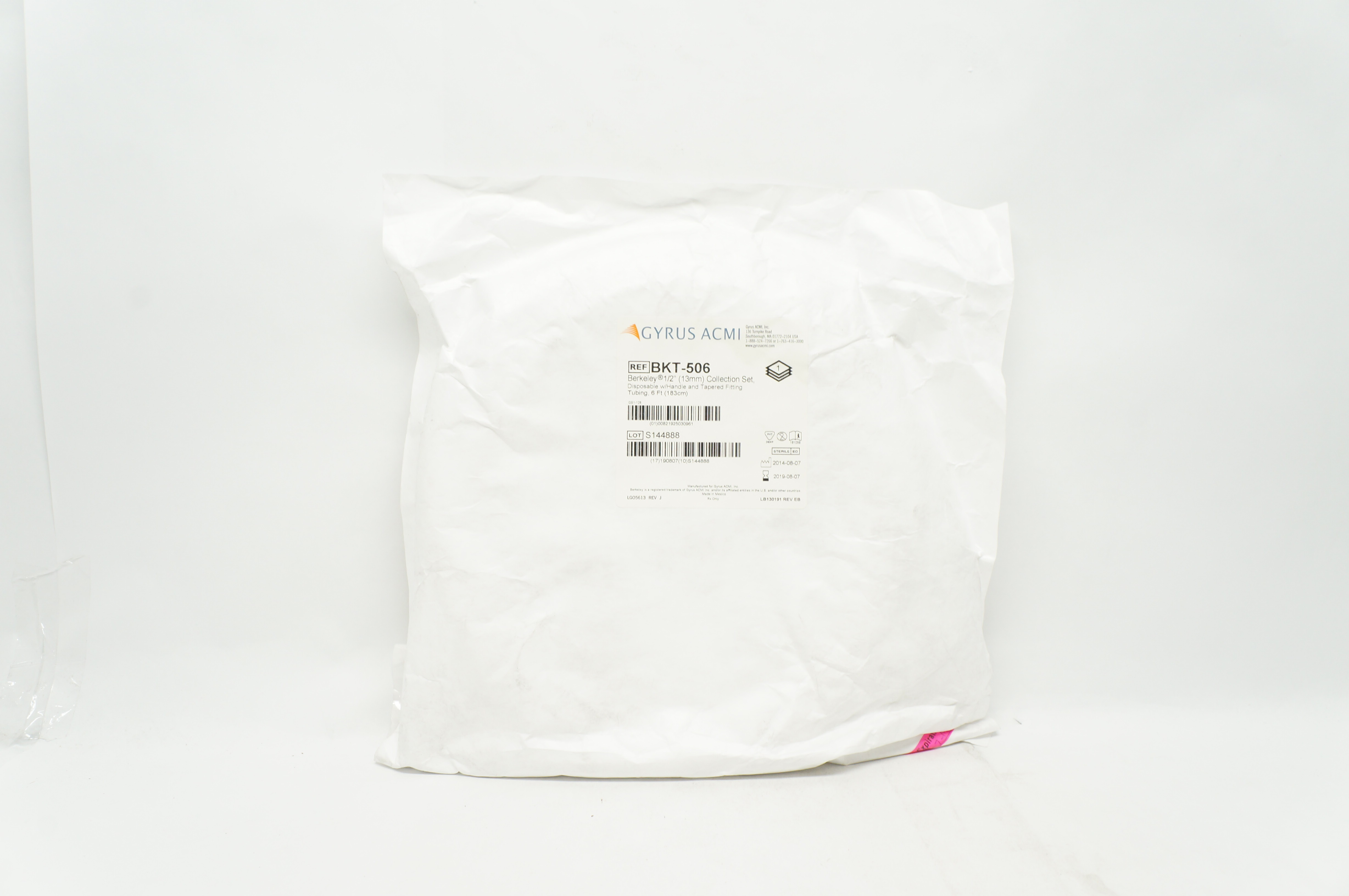 Gyrus ACMI BKT-506 Berkeley 1/2inch Collection Set Disposable 6Ft (x)