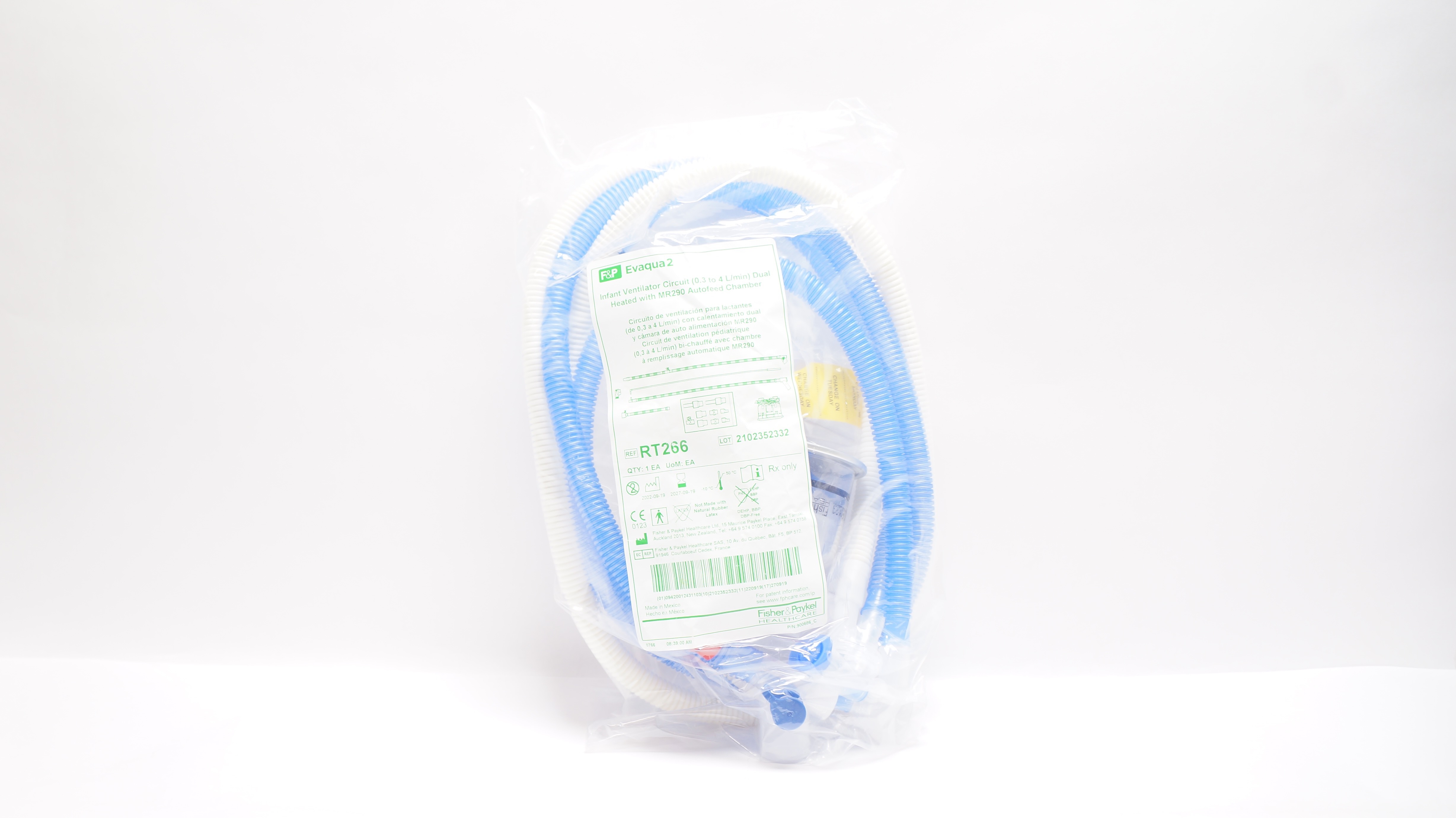 Fisher & Paykel RT266 Evaqua 2 Infant Ventilator Circuit, Dual Hrated,  0.3 to 4L/min
