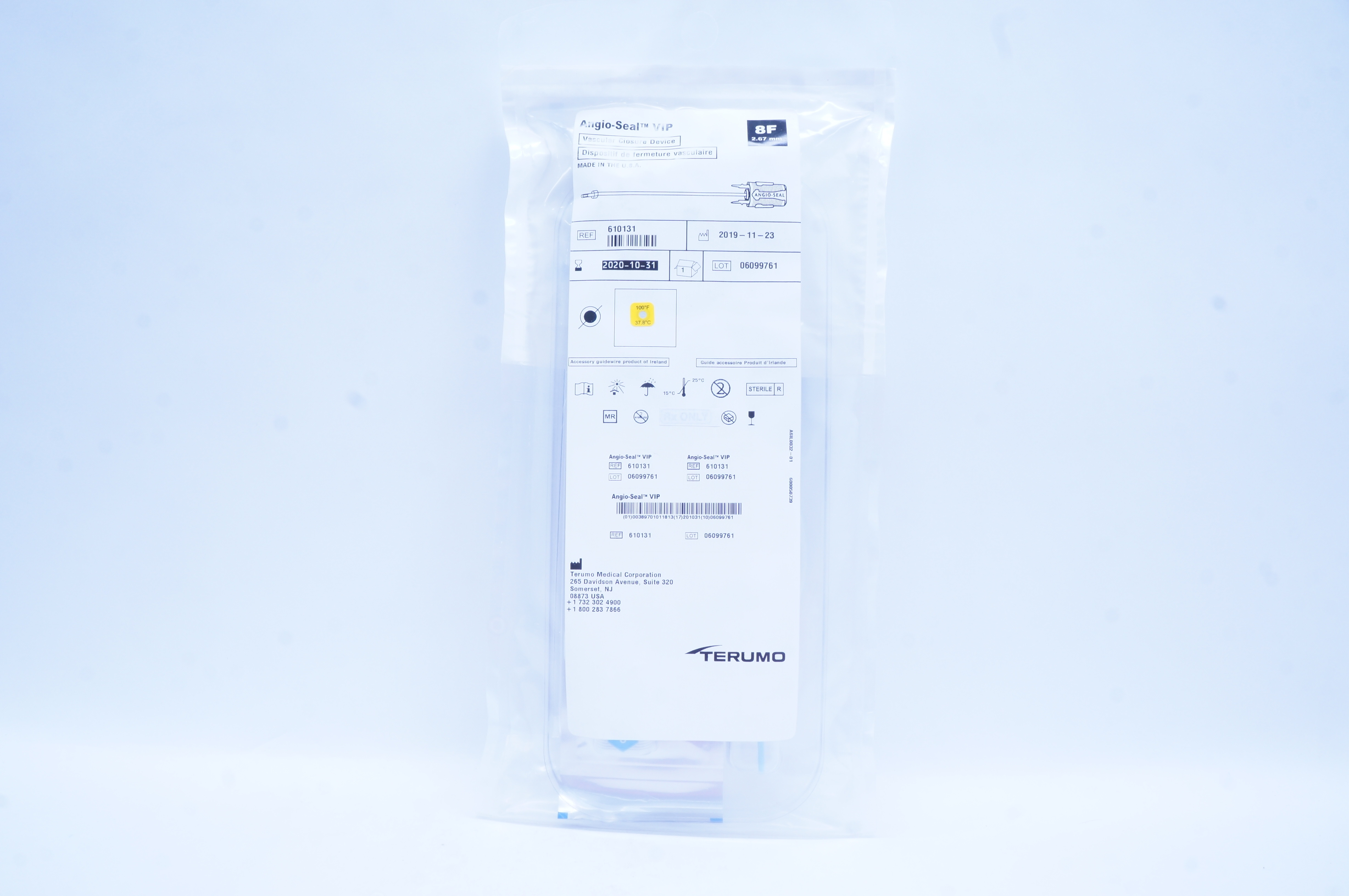 Terumo 610131 Angio-Seal VIP Vascular Closure Device 8F (x)