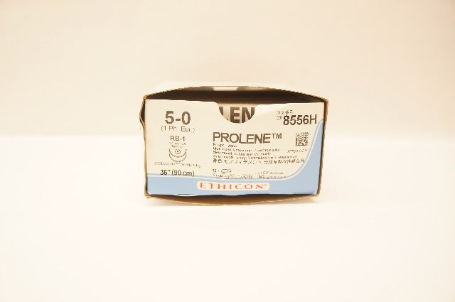 Ethicon 8556H 5-0 Prolene Stre RB-1 17mm 1/2c Taperpoint, 36inch - Box of 33