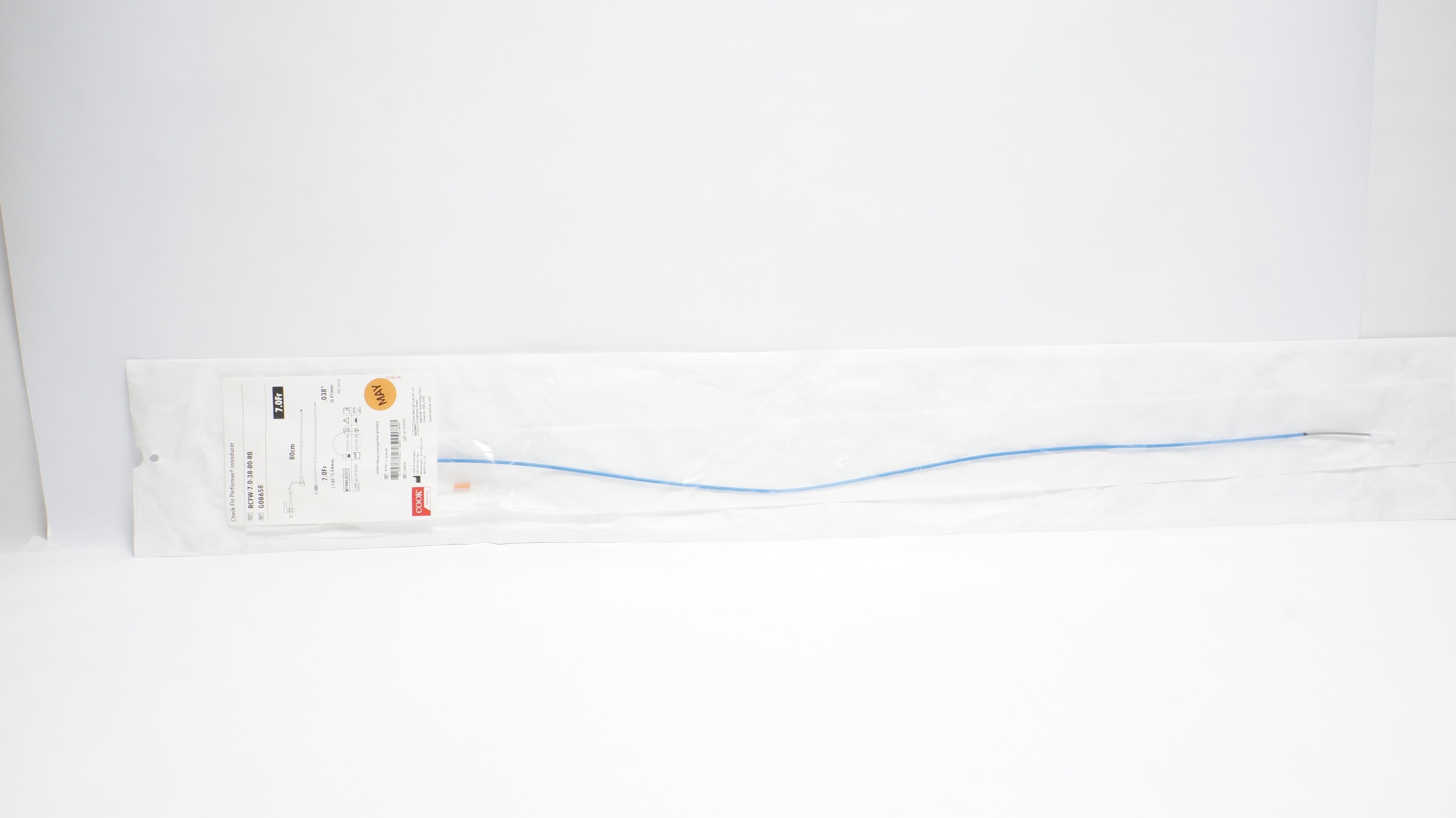Cook Medical G08658 Check-Flo Performer Introducer 7.0Fr x 80cm x .038In (x)