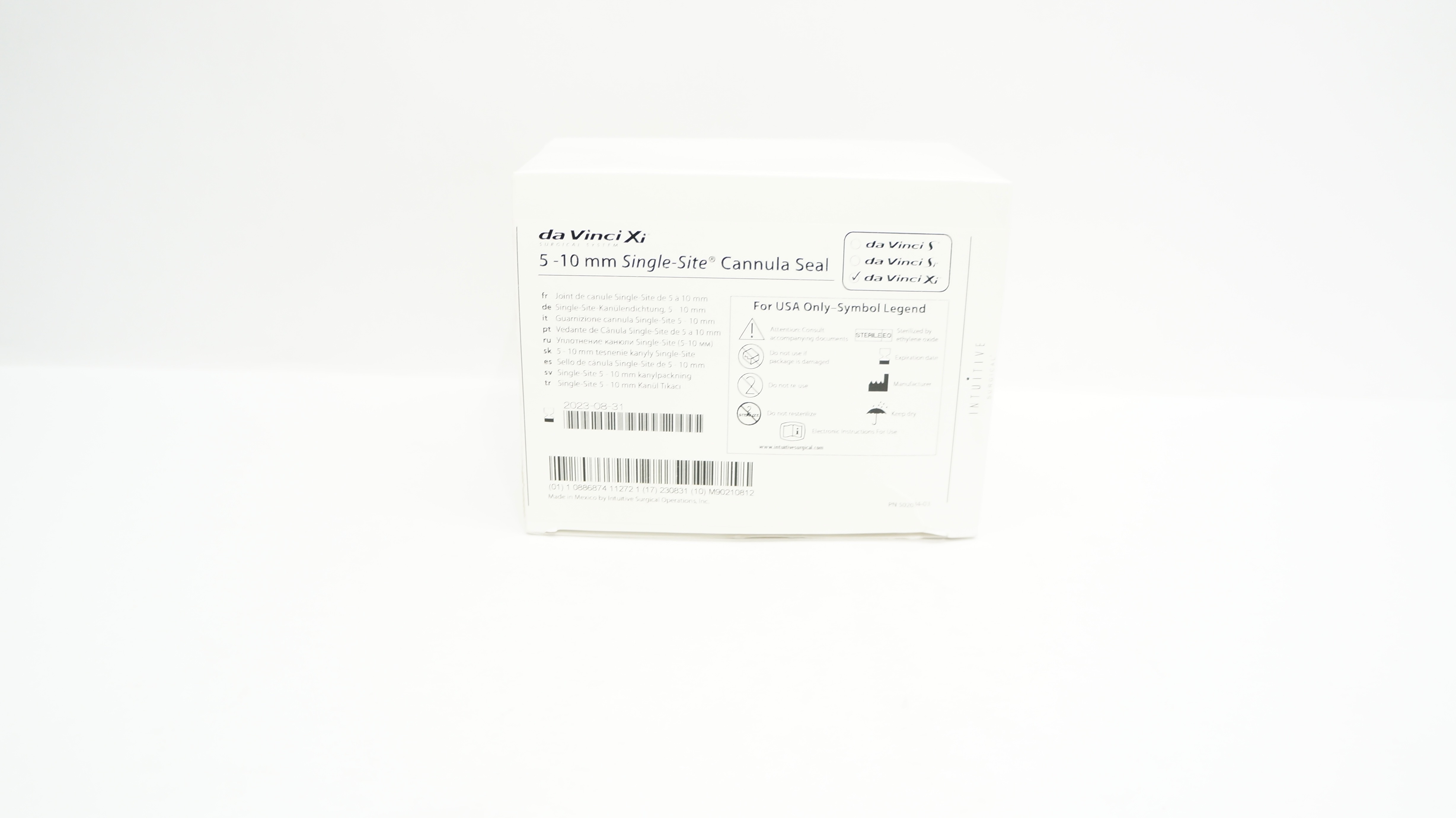 Intuitive Surgical 478161 Da Vinci Xi Single-Site Cannula Seal 5-10mm(x)-Box of10