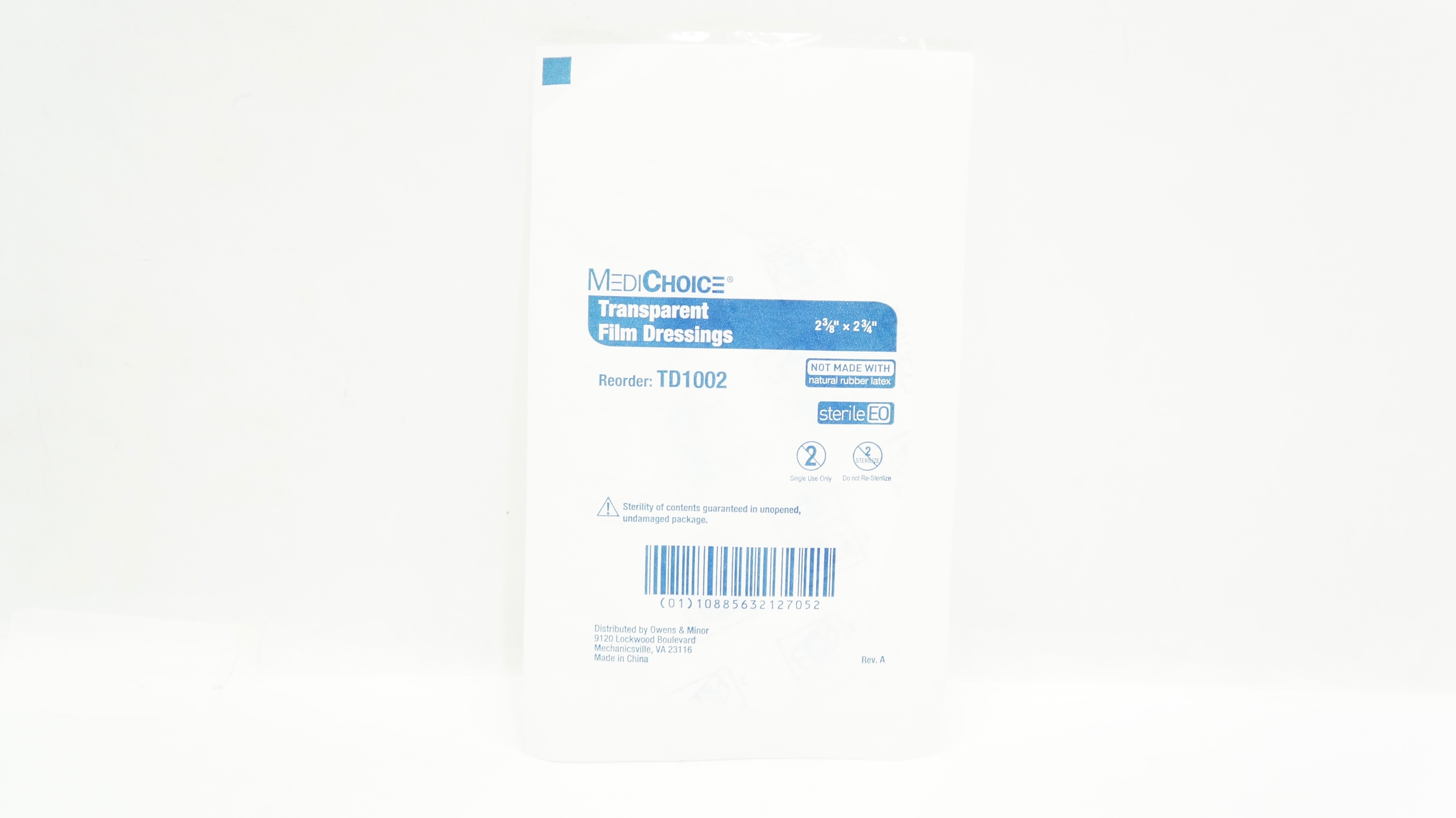 MediChoice TD1002 Transparent Film Dressing 2 3/8inch x 2 3/4inch