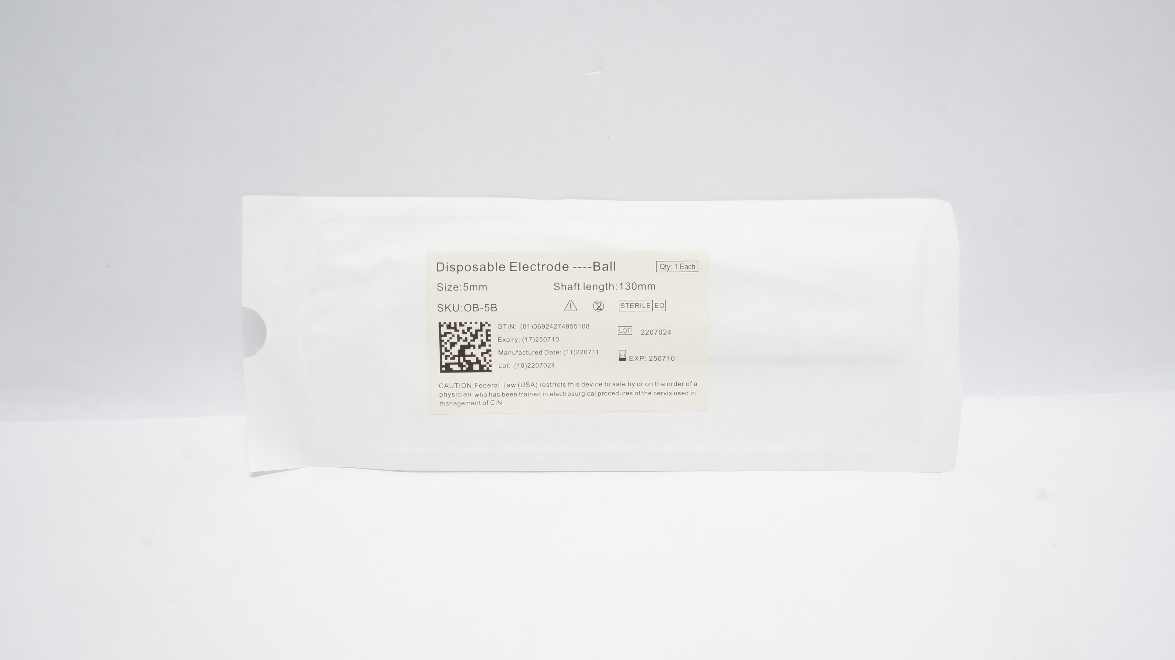 Disposable Electrode---Ball 5mm x 130mm (x)