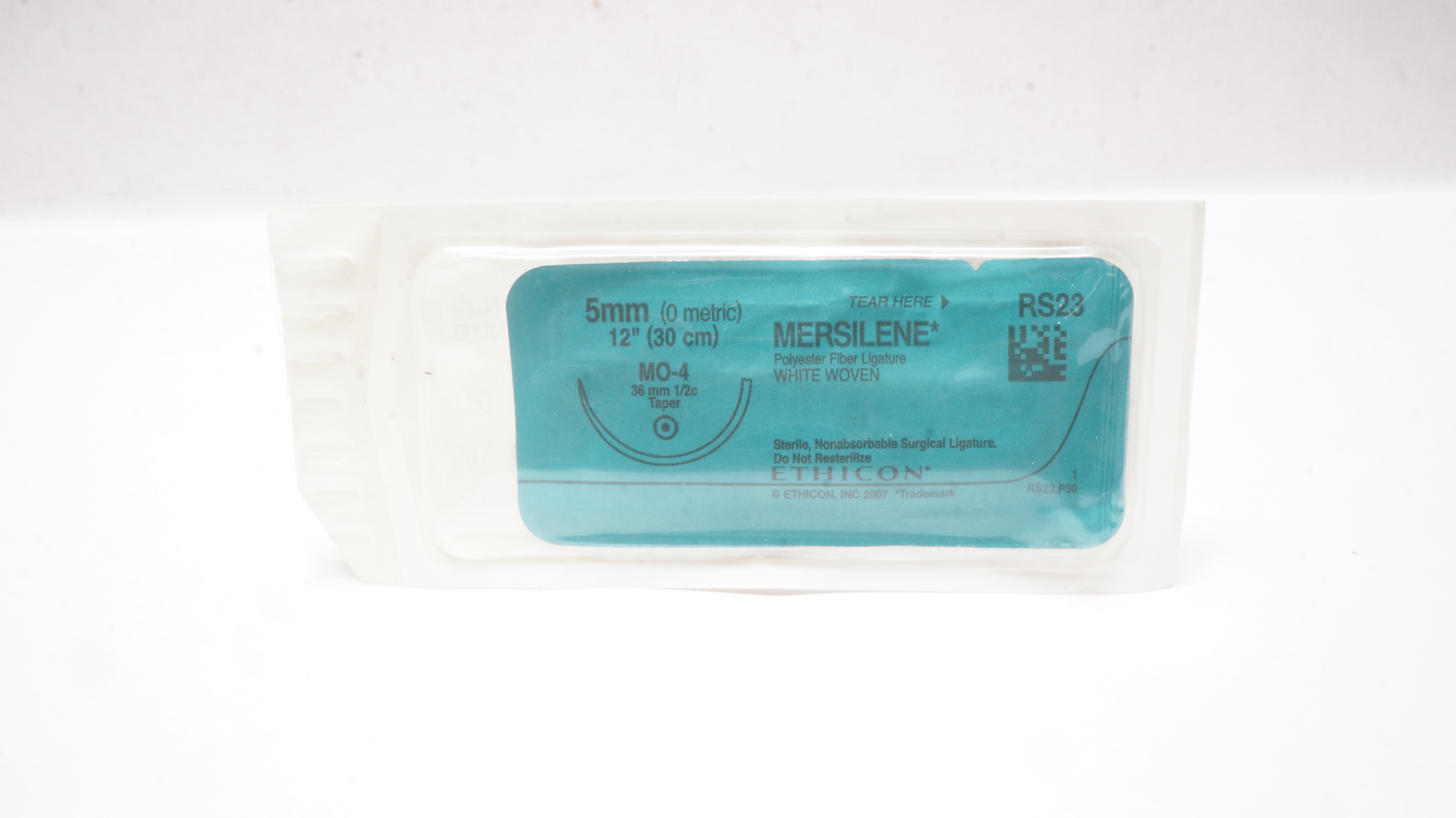 Ethicon RS23 Mersilene Polyester, MO-4, 36mm 1/2c Taper, 12inch (x)