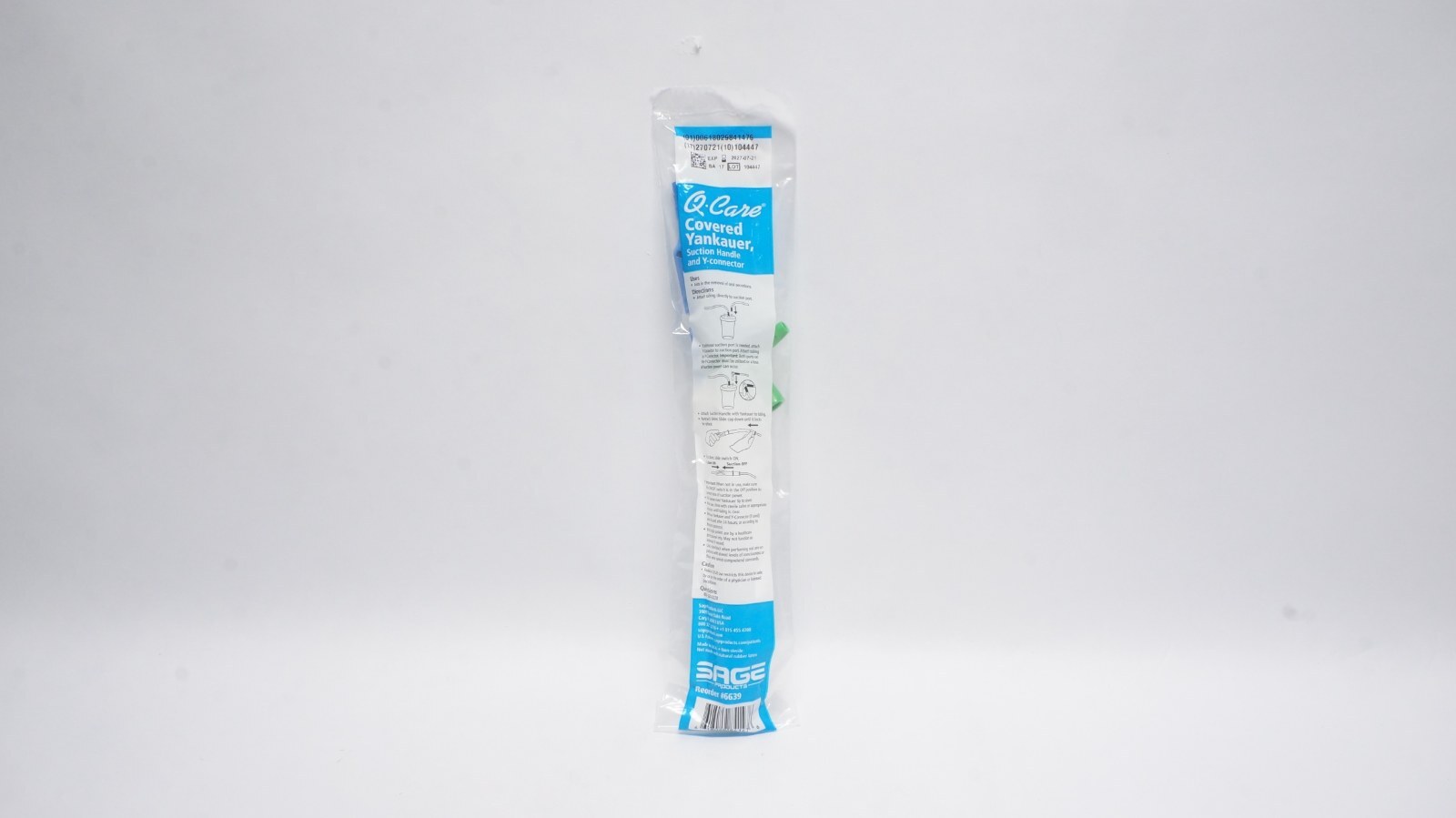 Sage Products 6639 Q.Care Covered Yankauer Suction Handle