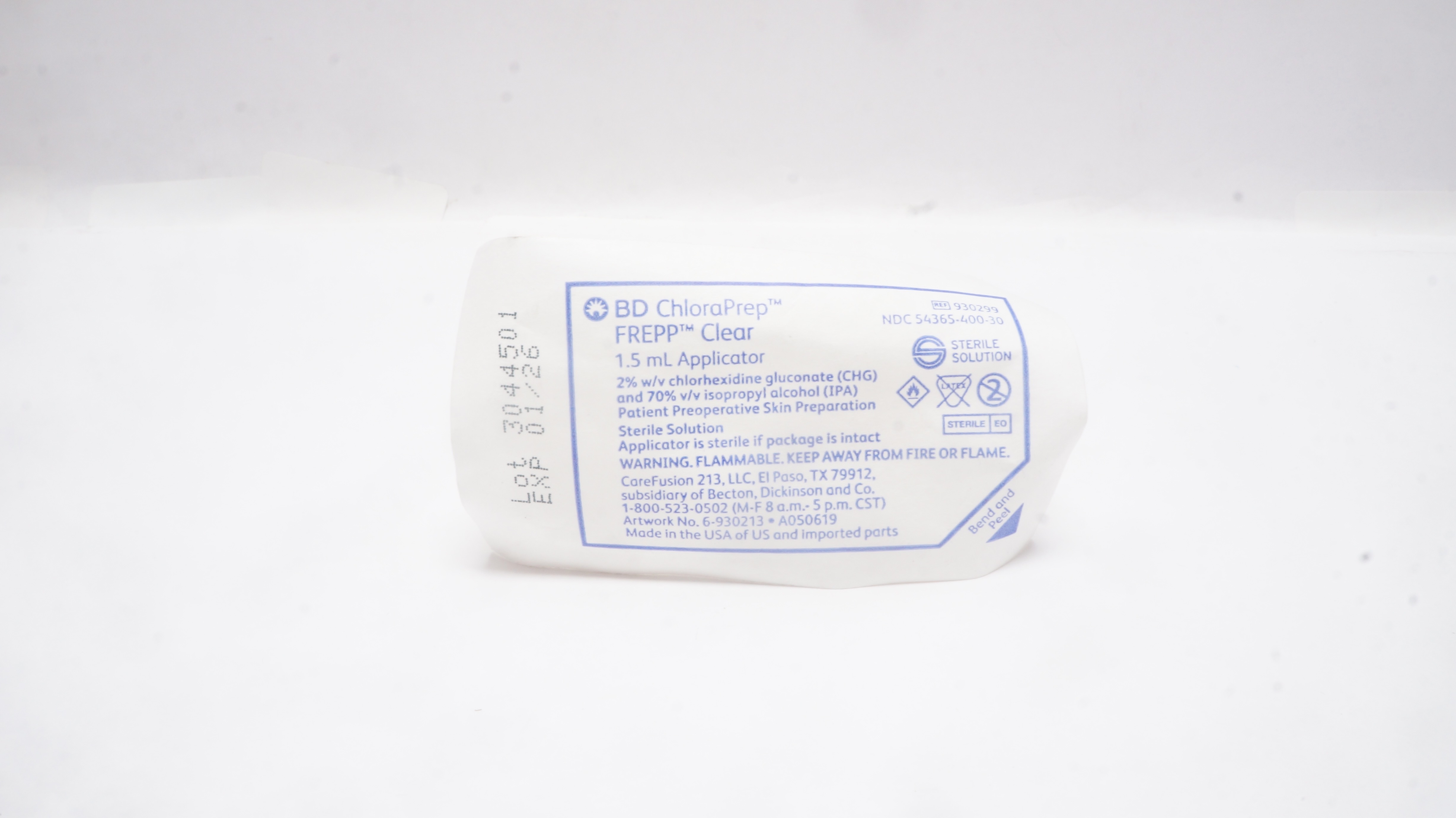 BD 930299 ChloraPrep FREPP Clear  Applicator 1.5 mL