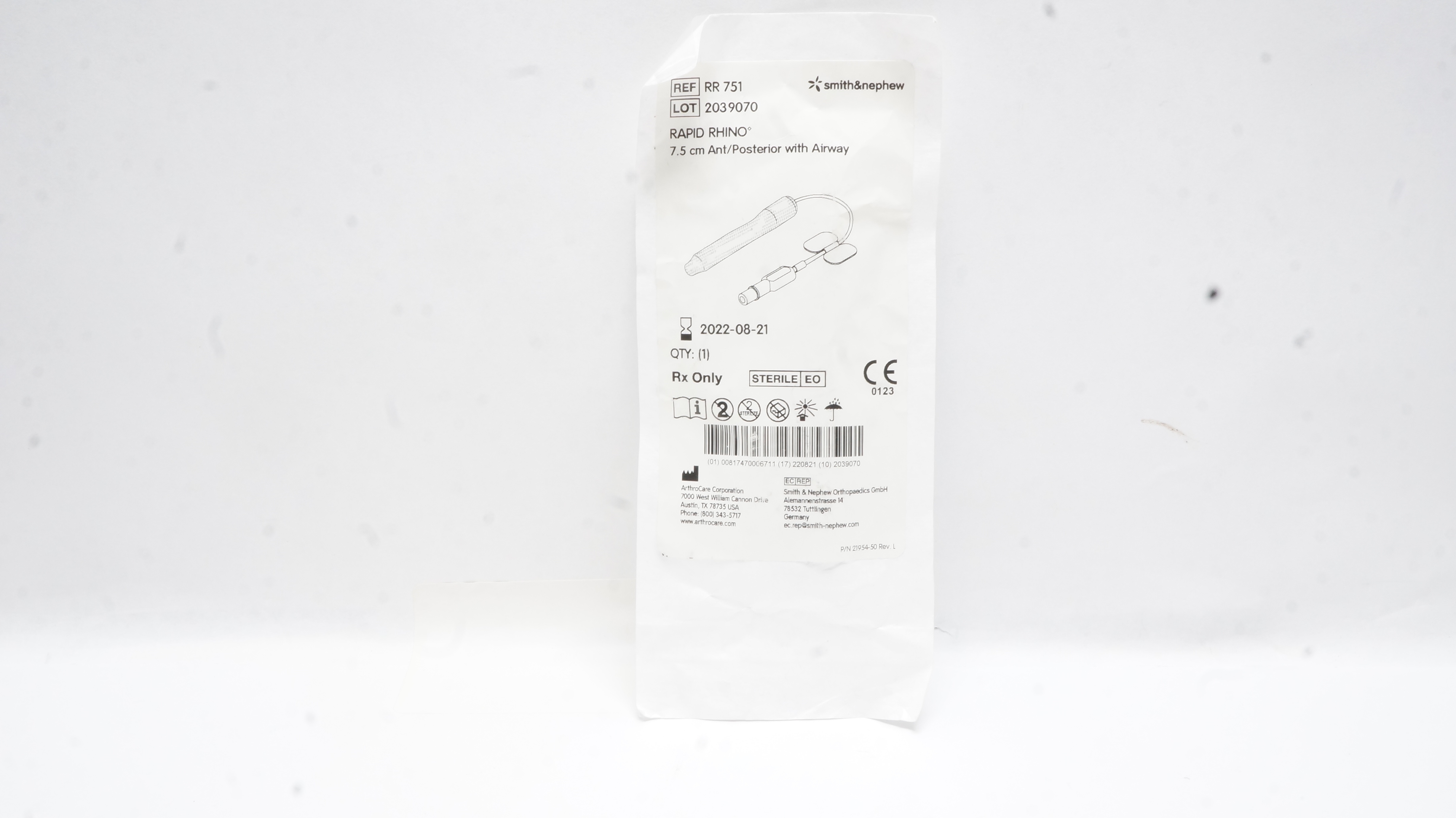 Smith&Nephew RR751 Rapid Rhino Ant/Posterior with Airway 7.5cm (x)
