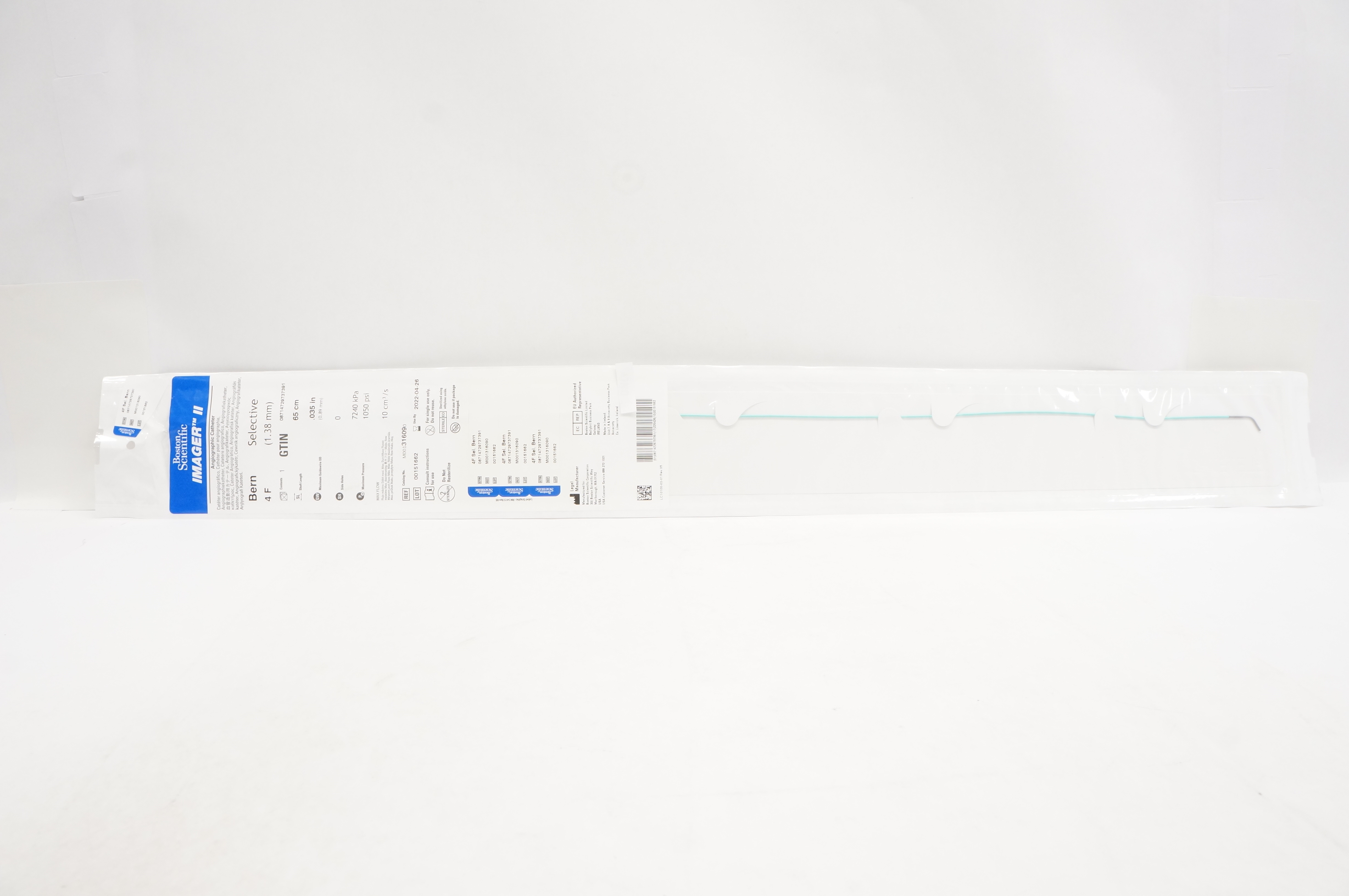 Boston Scientific 31609 Imager II Angiographic Catheter Bern 4F 65cm .038inch