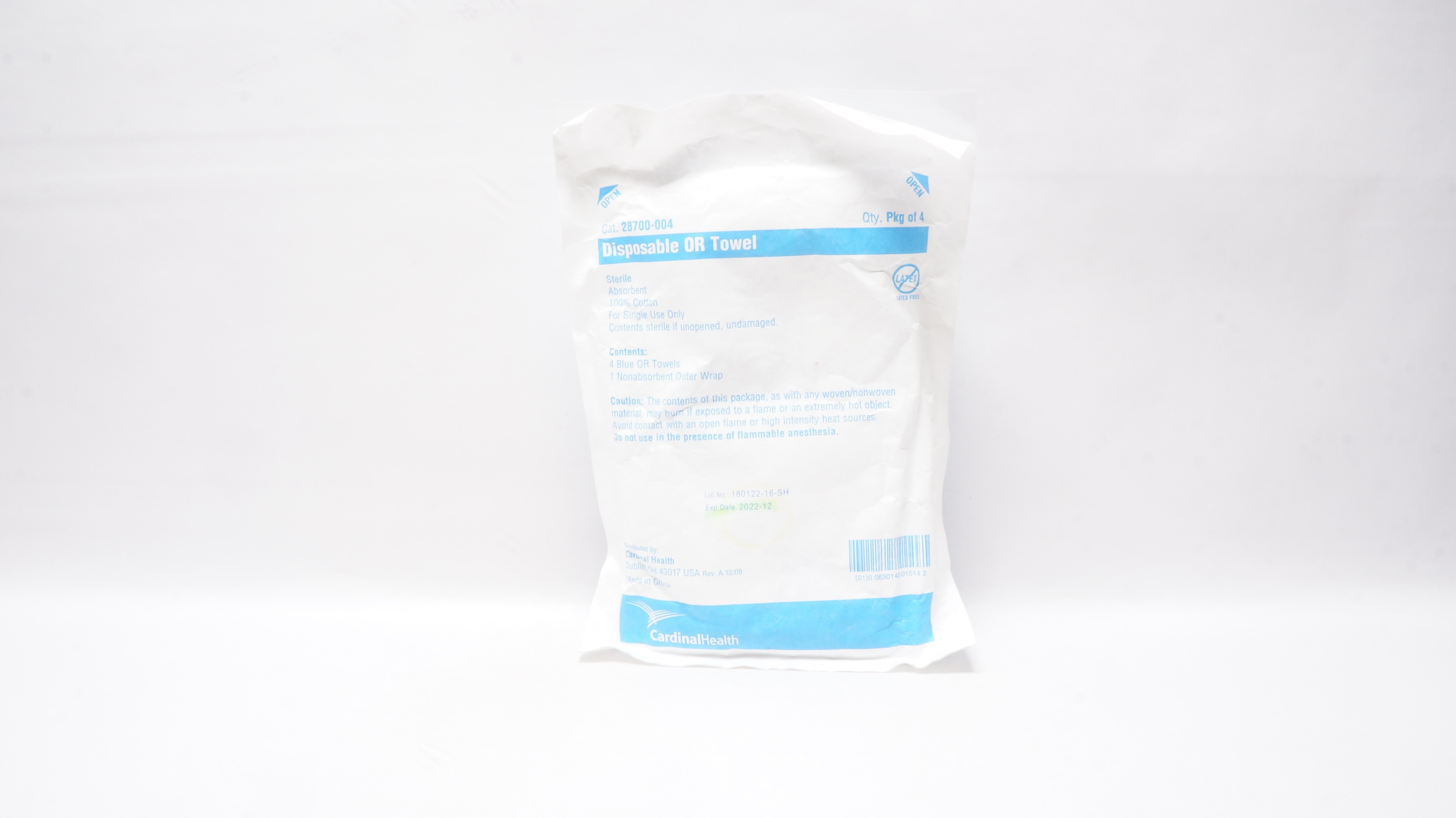 Cardinal Health 28700-004 Disposable OR Towel - Pack of 4 (x)