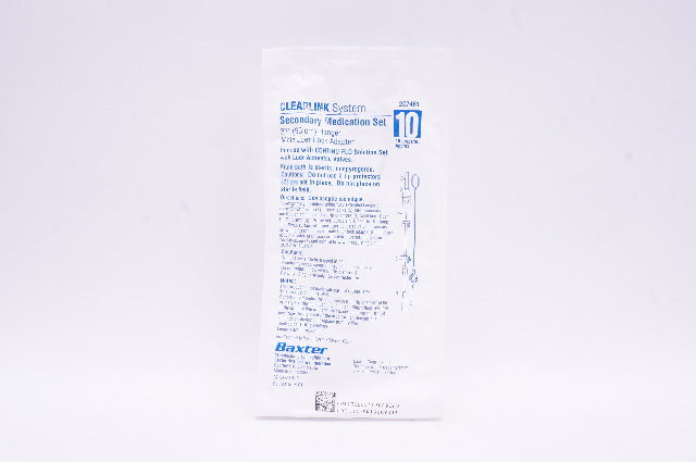 Baxter 2C7461 Clearlink System Secondary Medication Set 37inch Hanger 10drops/ml
