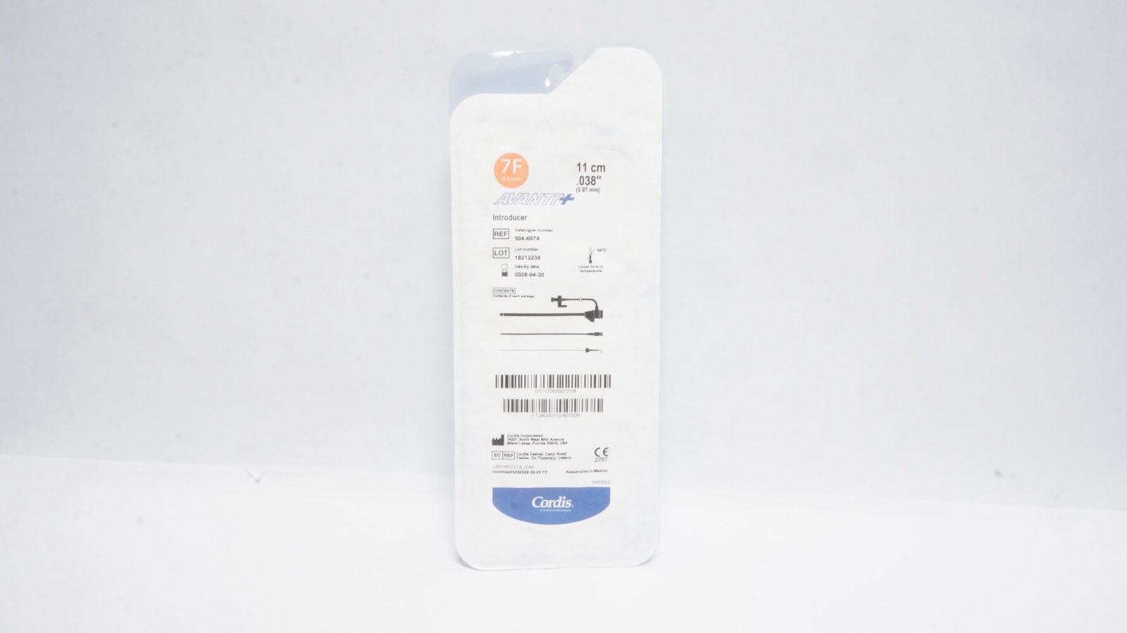 Cordis AVANTI+ 504-607X Introducer 7F 11 cm