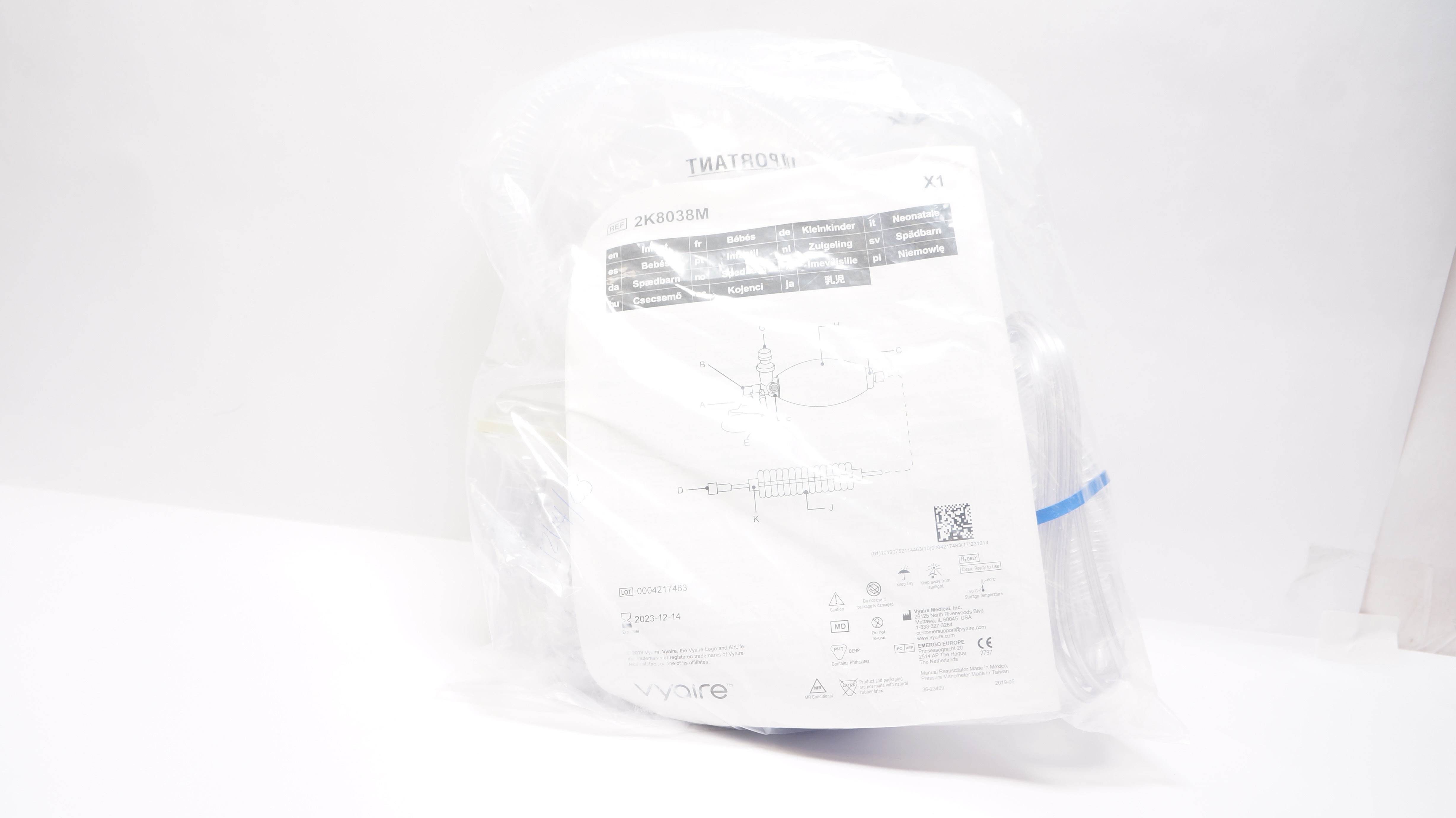 Vyaire 2K8038M Infant Manual Resuscitator (x)