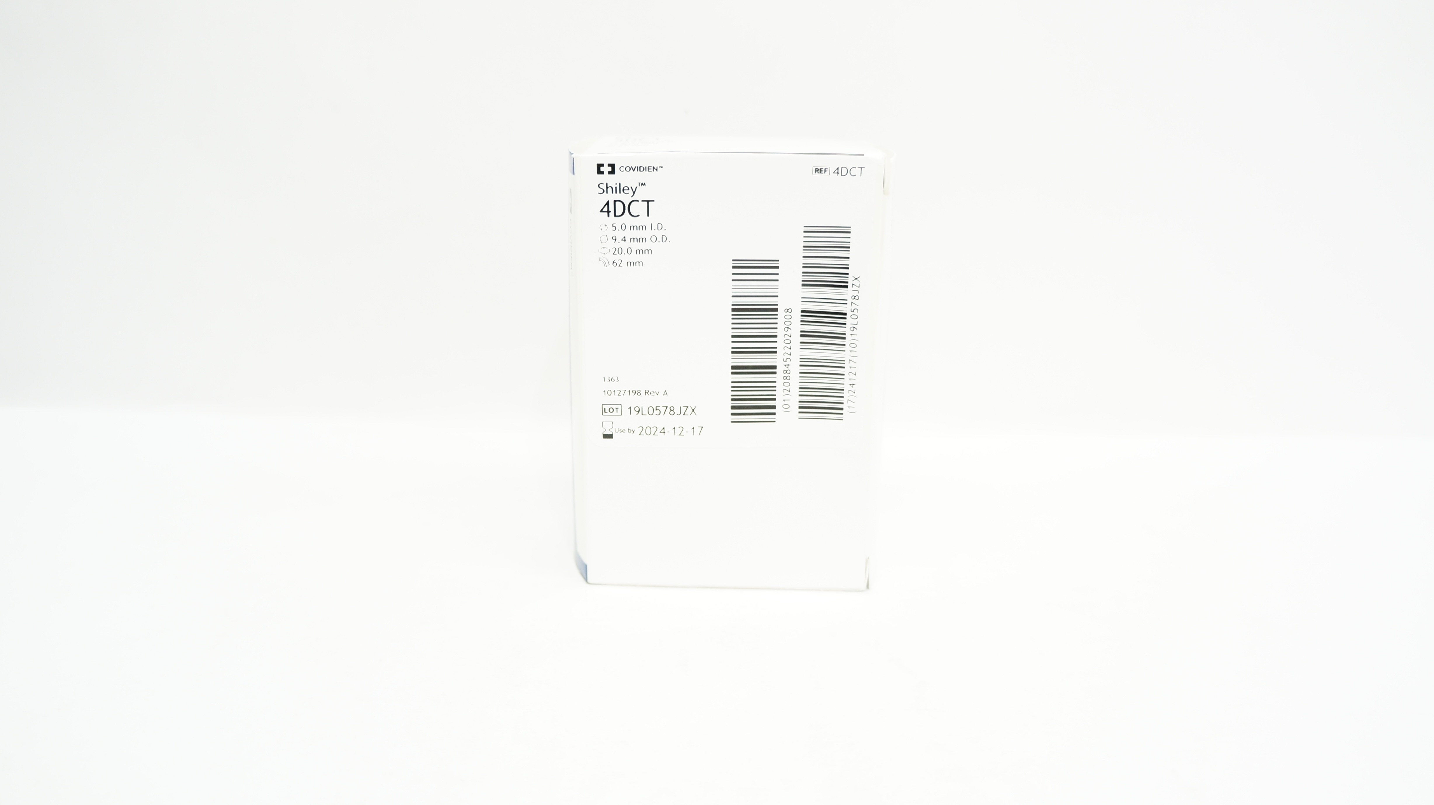 Covidien 4DCT Tracheostomy Tube Cuffed w/Cannula 5.0 ID x 9.4 OD x 20.0 x 62mm