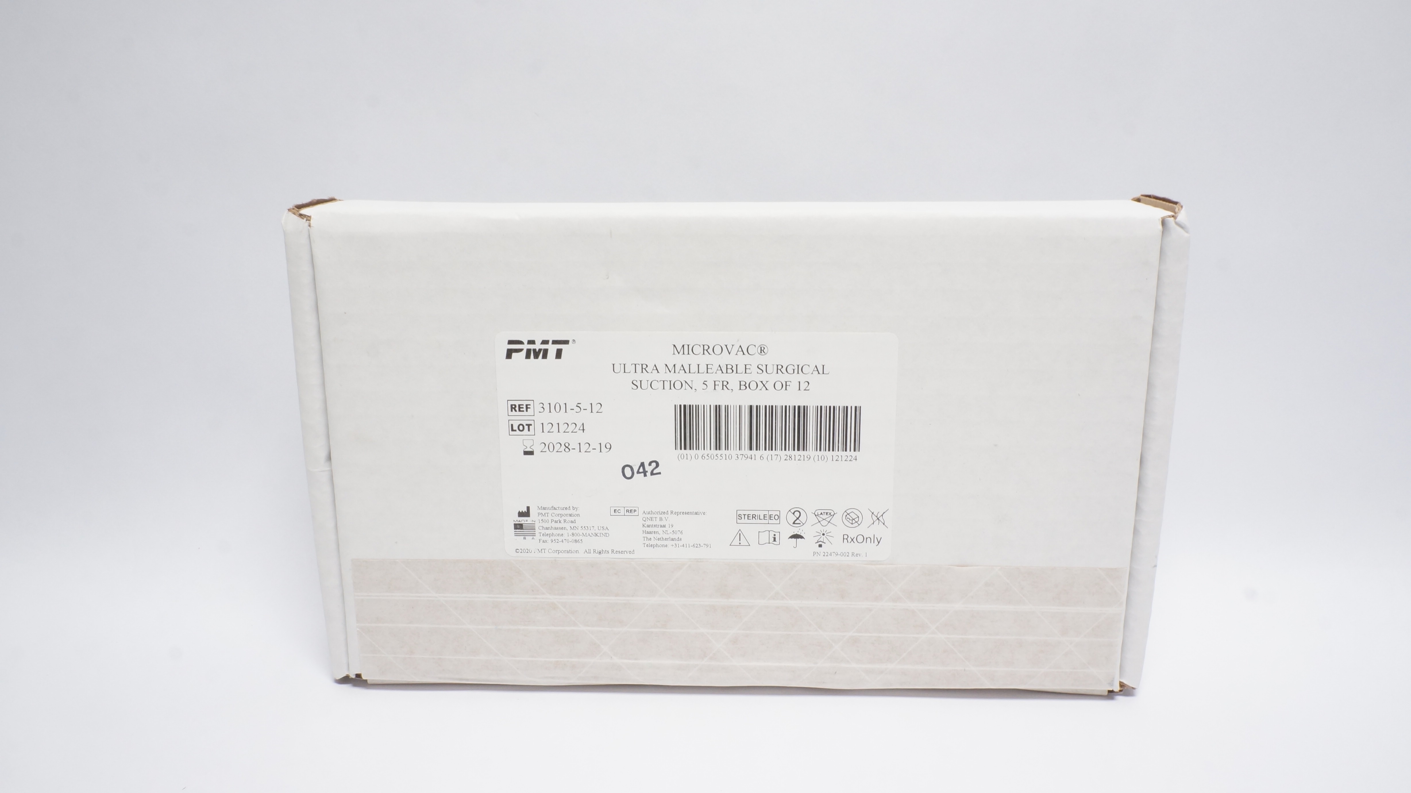 PMT 3101-5-12 Microvac Ultra Malleable Surgical Suction 5Fr - Box of 12