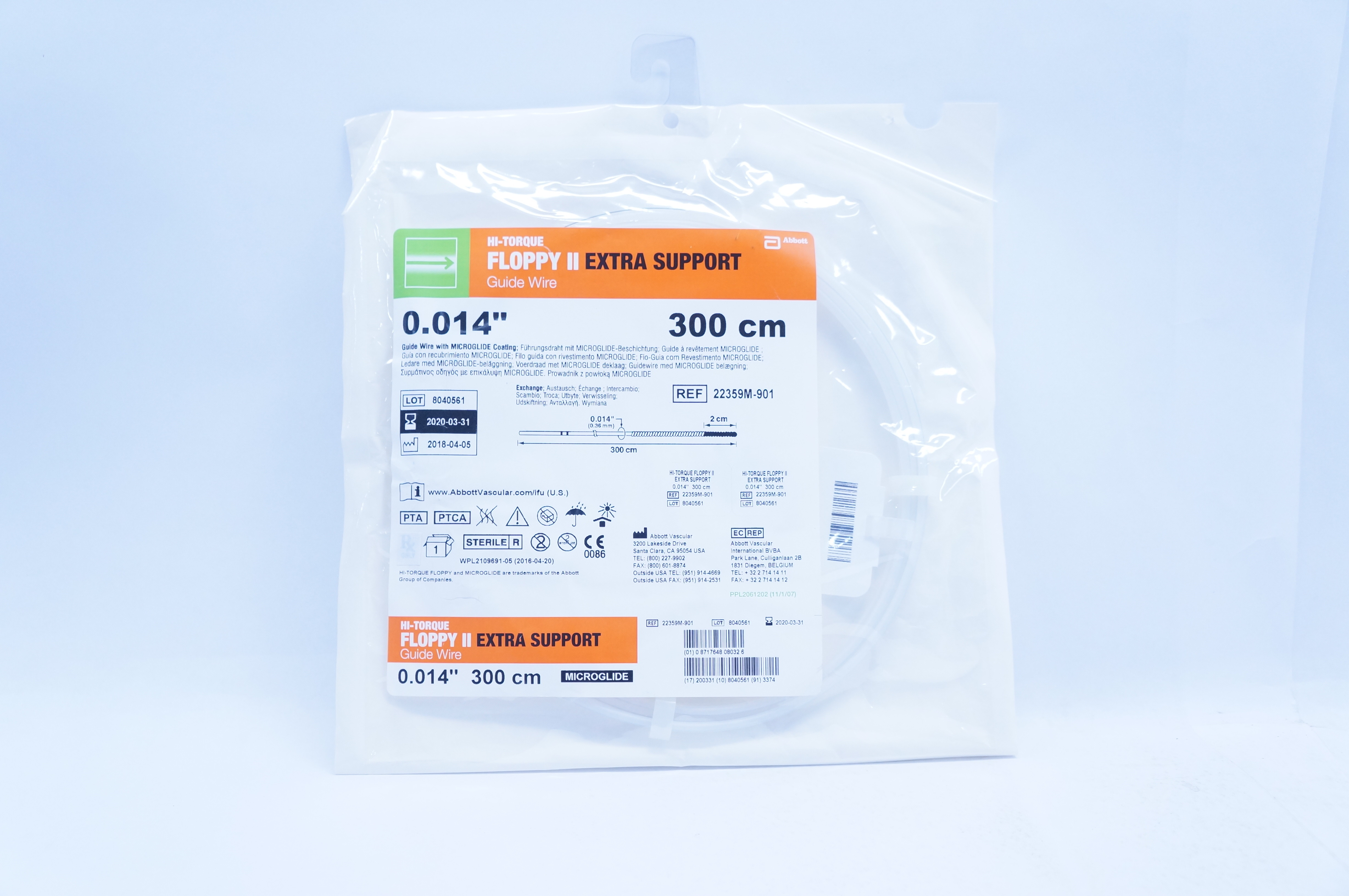Abbott 22359M-901 Floppy II Extra Support Guide Wire 0.014inch x 300cm (x)