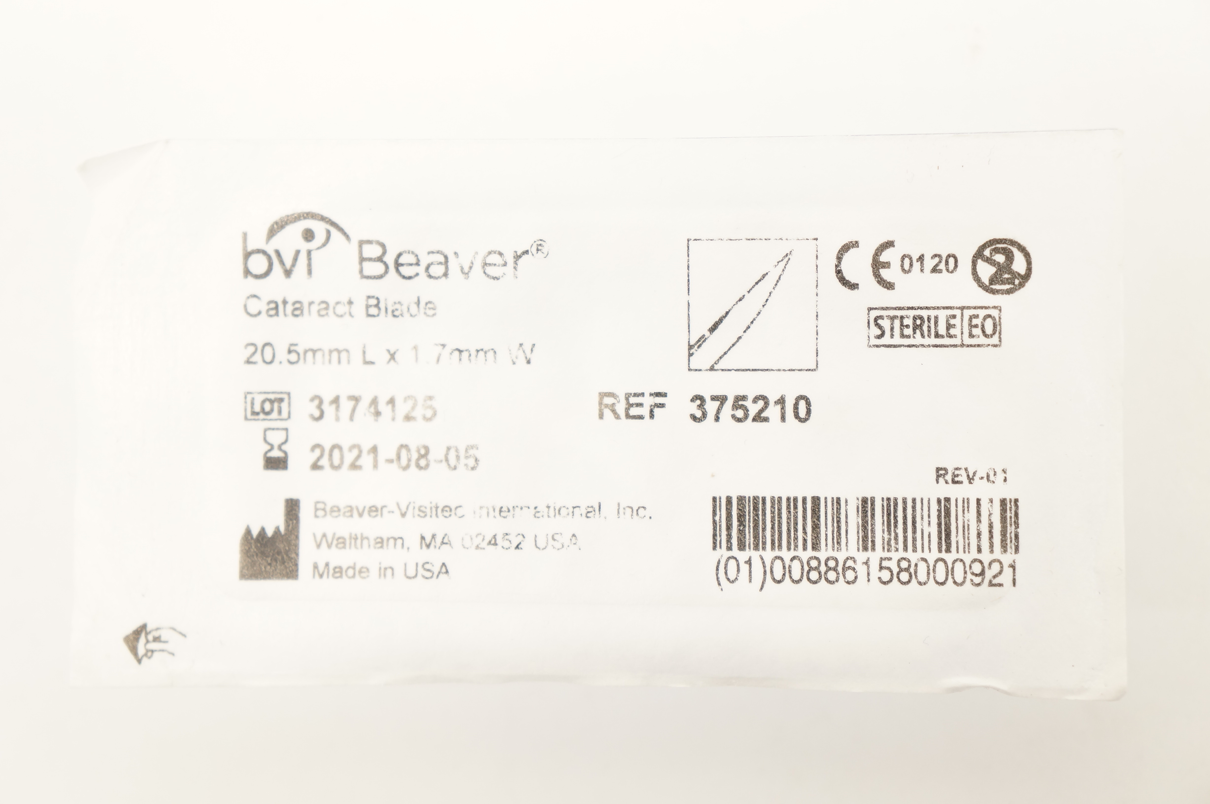 BVI Beaver 375210 Cataract Blade 20.5mm x 1.7mm (x)