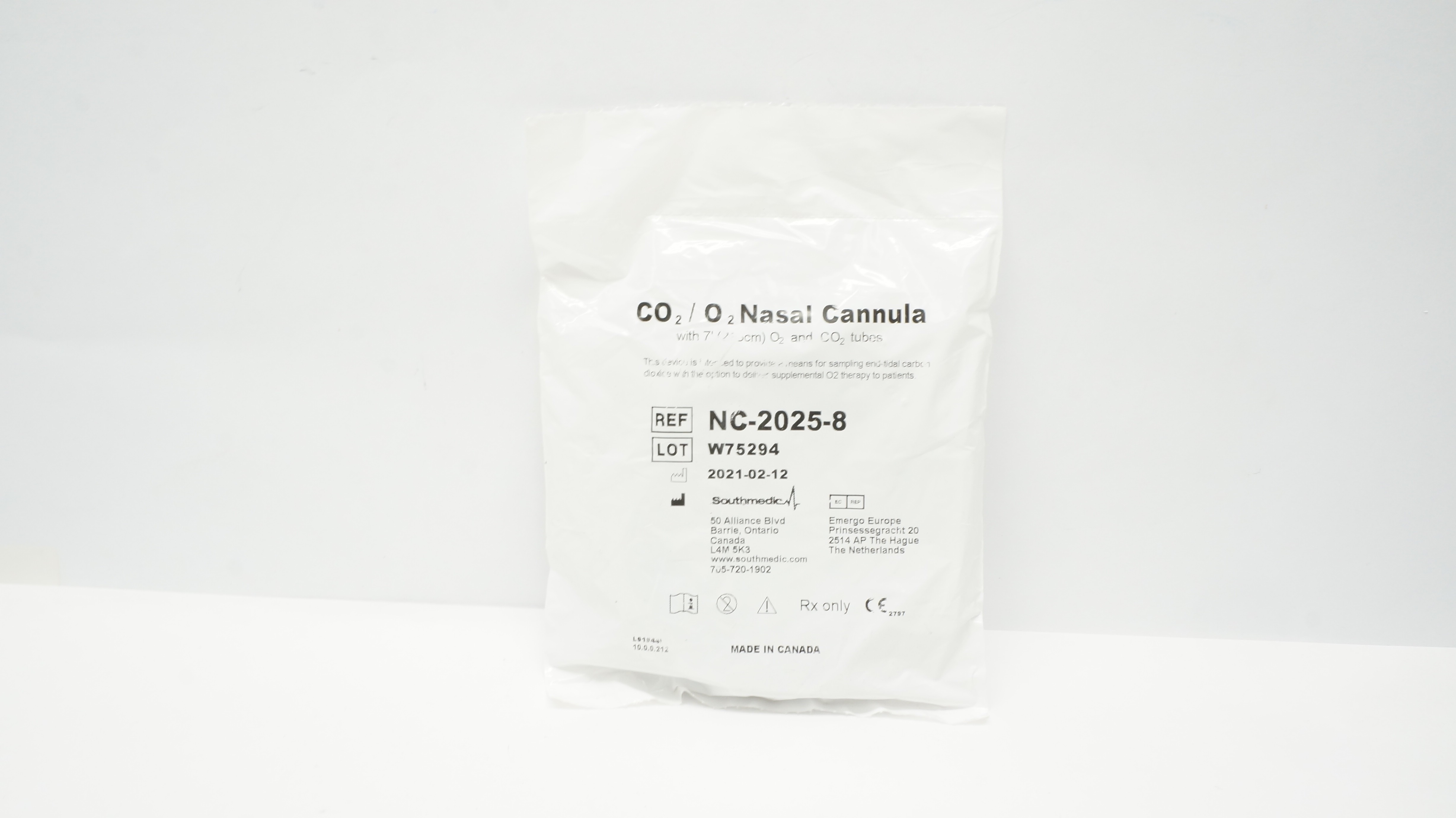 Southmedical NC-2025-8 Co2Ox Nasal Cannula