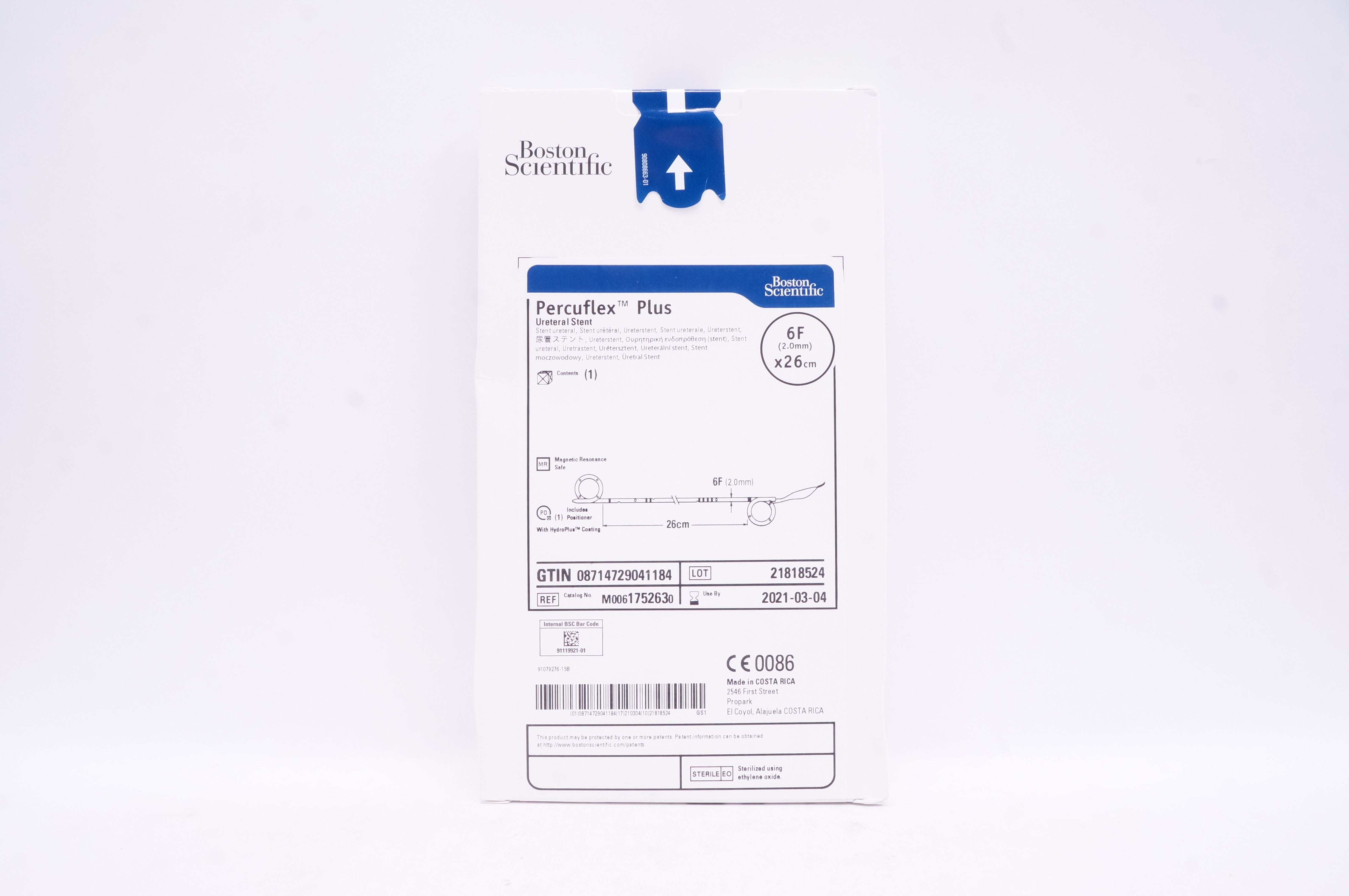 Boston Scientific 175263 Percuflex Plus Ureteral Stent 6F x 26cm (x)