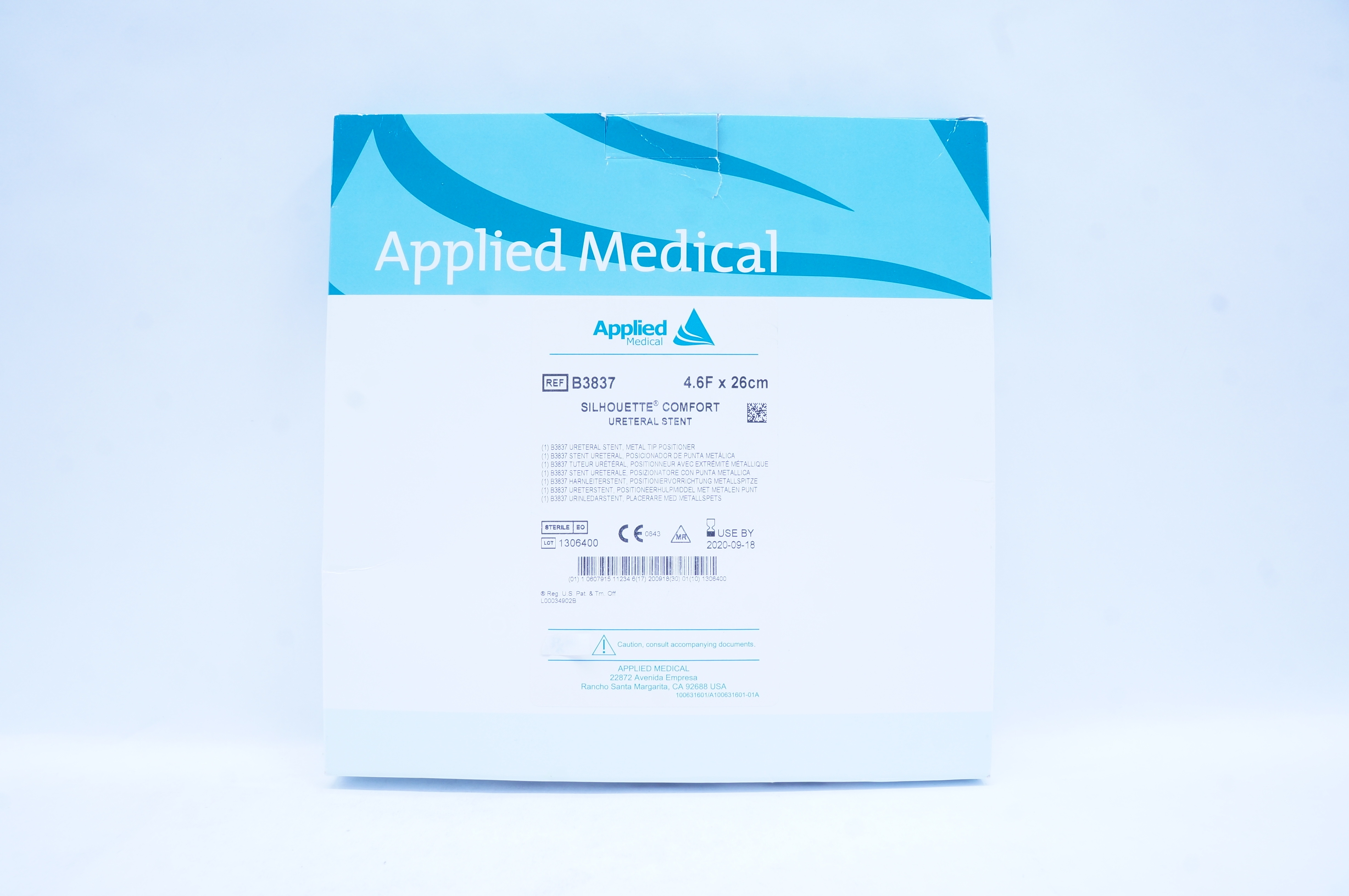 Applied Medical B3837 Silhouette Comfort Ureteral Stnt 4.6F x 26cm (x)