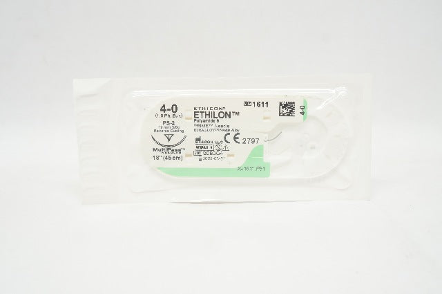 Ethicon 1611 4-0 Ethilon Polyamide 6 Stre PS-2 19mm 3/8c 18inch