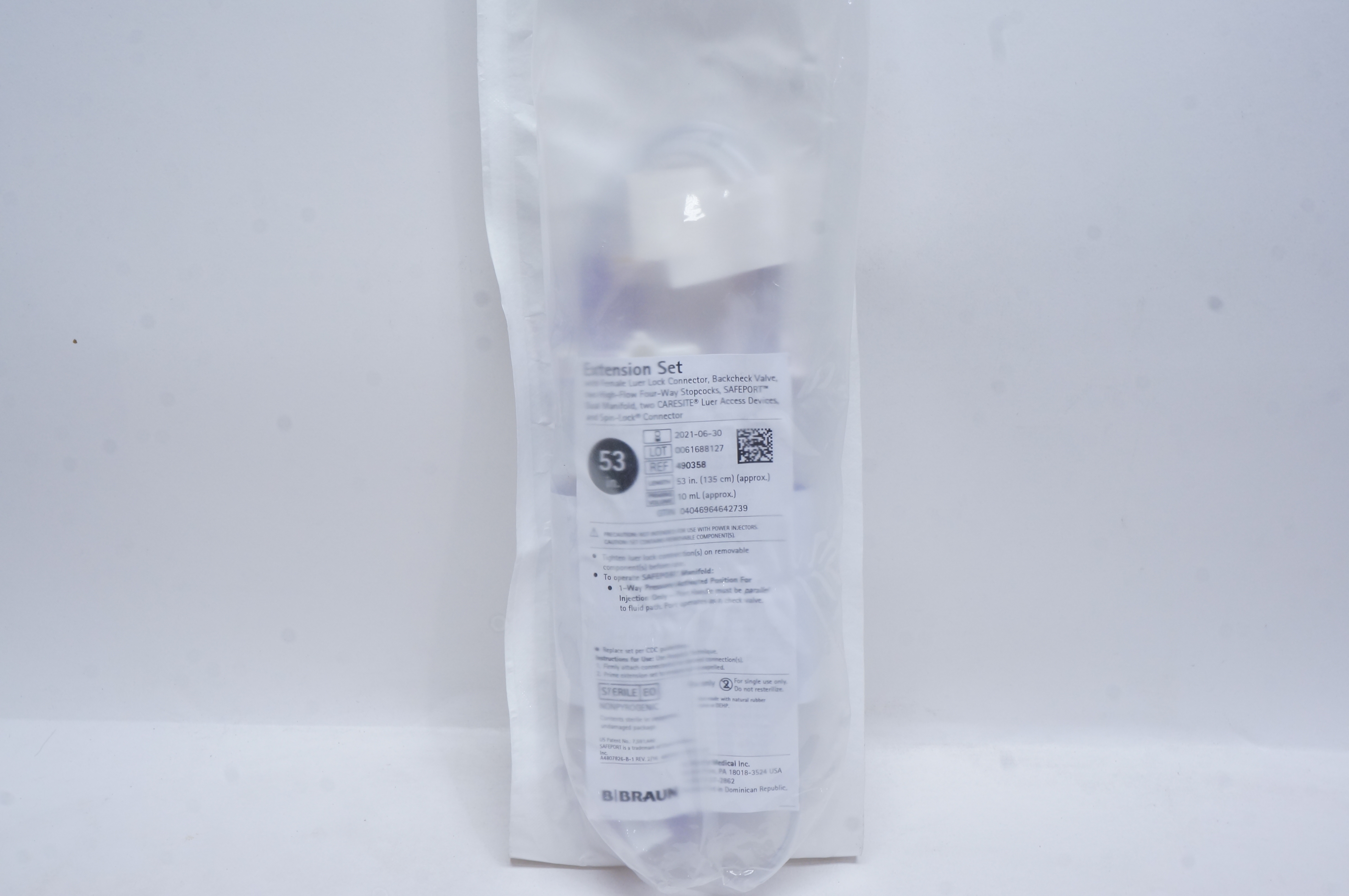 Braun 490358 Extension Set with Female Luer Lock Connector 53inch (x)